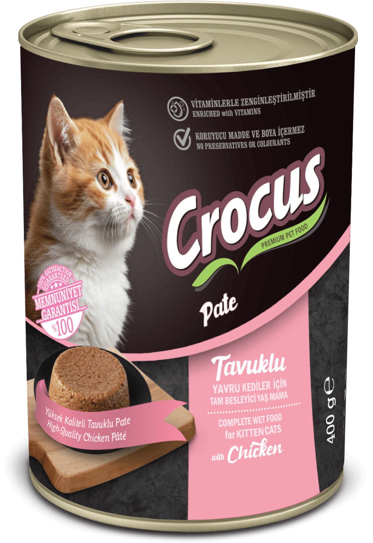 Crocus Yavru Kedi Tavuklu Pate Yaş Mama 400g Crocus Yavru Kedi Tavuklu Pate Yaş Mama 400g