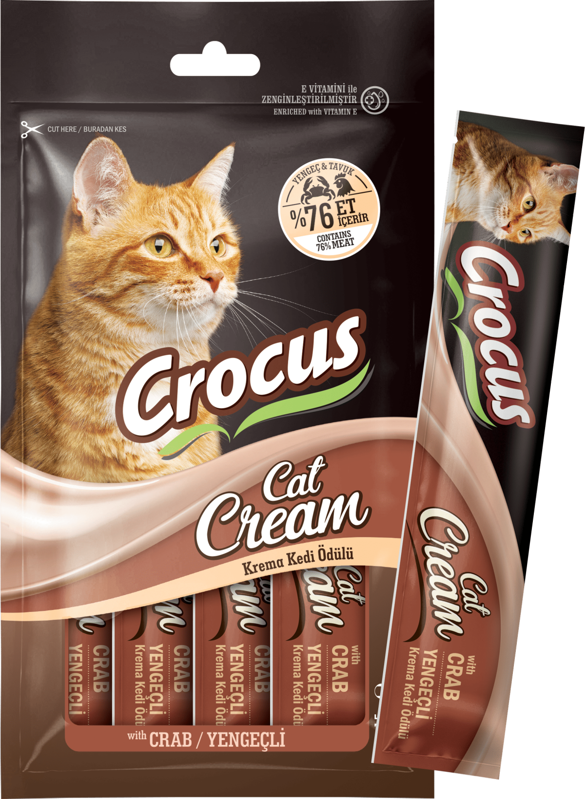 Crocus Yengeçli Krema Kedi Ödülü 4x15gr