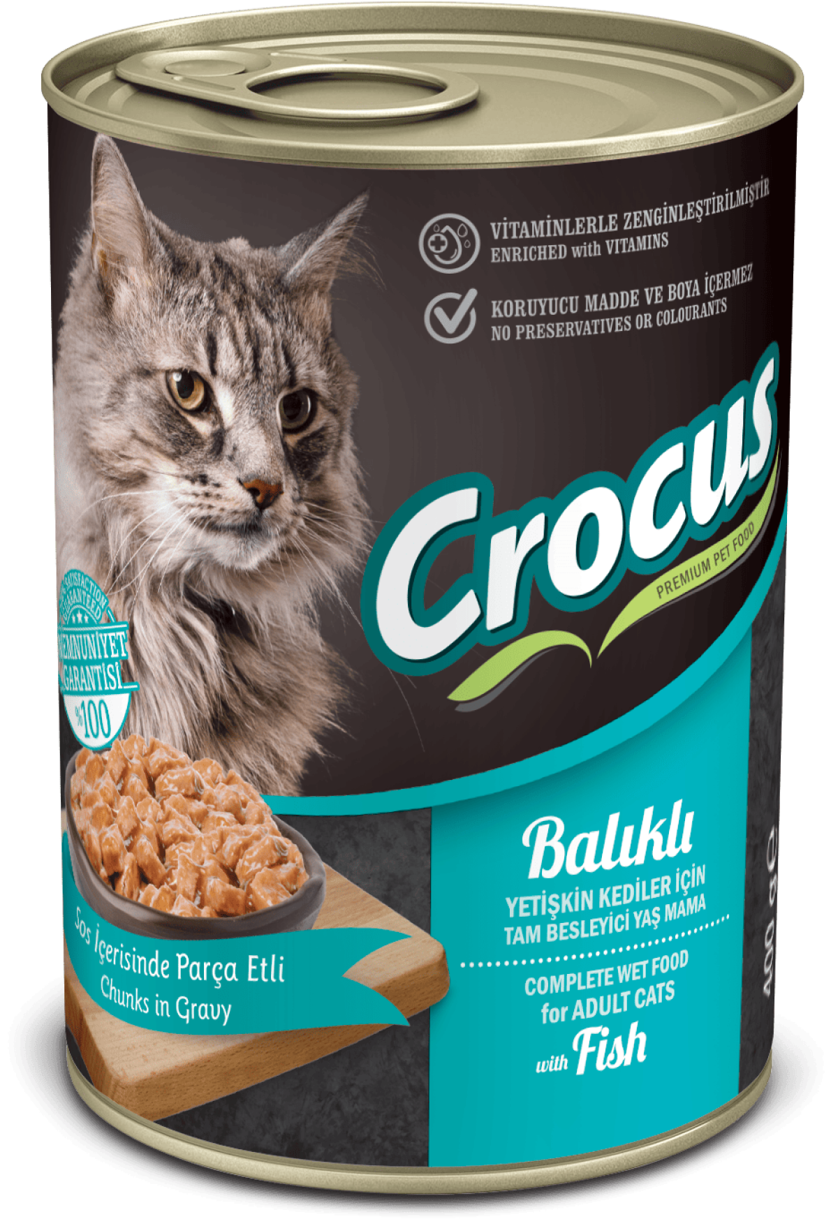Crocus Yetişkin Kedi Balıklı Yaş Mama 400g