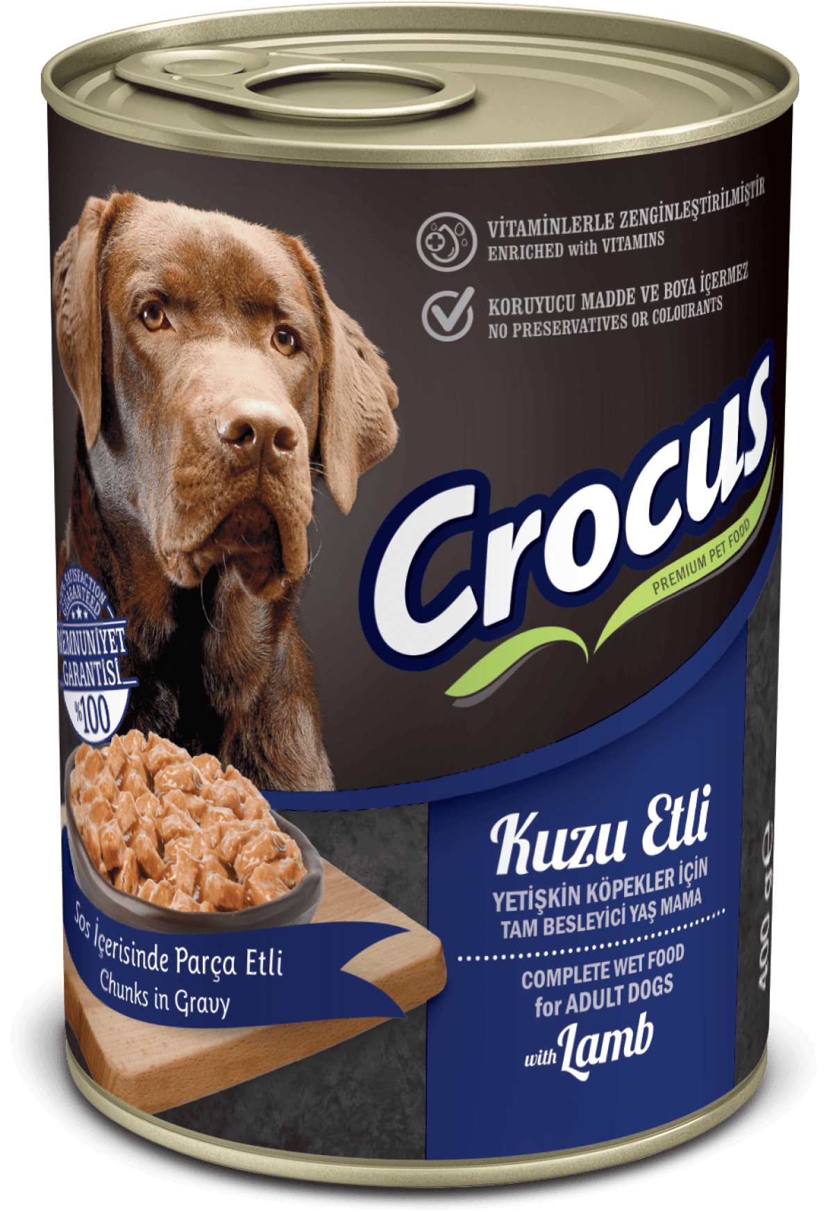 Crocus Yetişkin Köpek Kuzu Etli Yaş Mama 400g