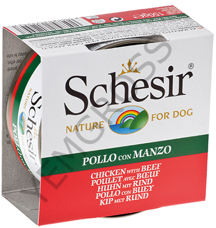 Schesir Dog Jelly Tavuk Ve Sığırlı Köpek Konserve 150 Gr