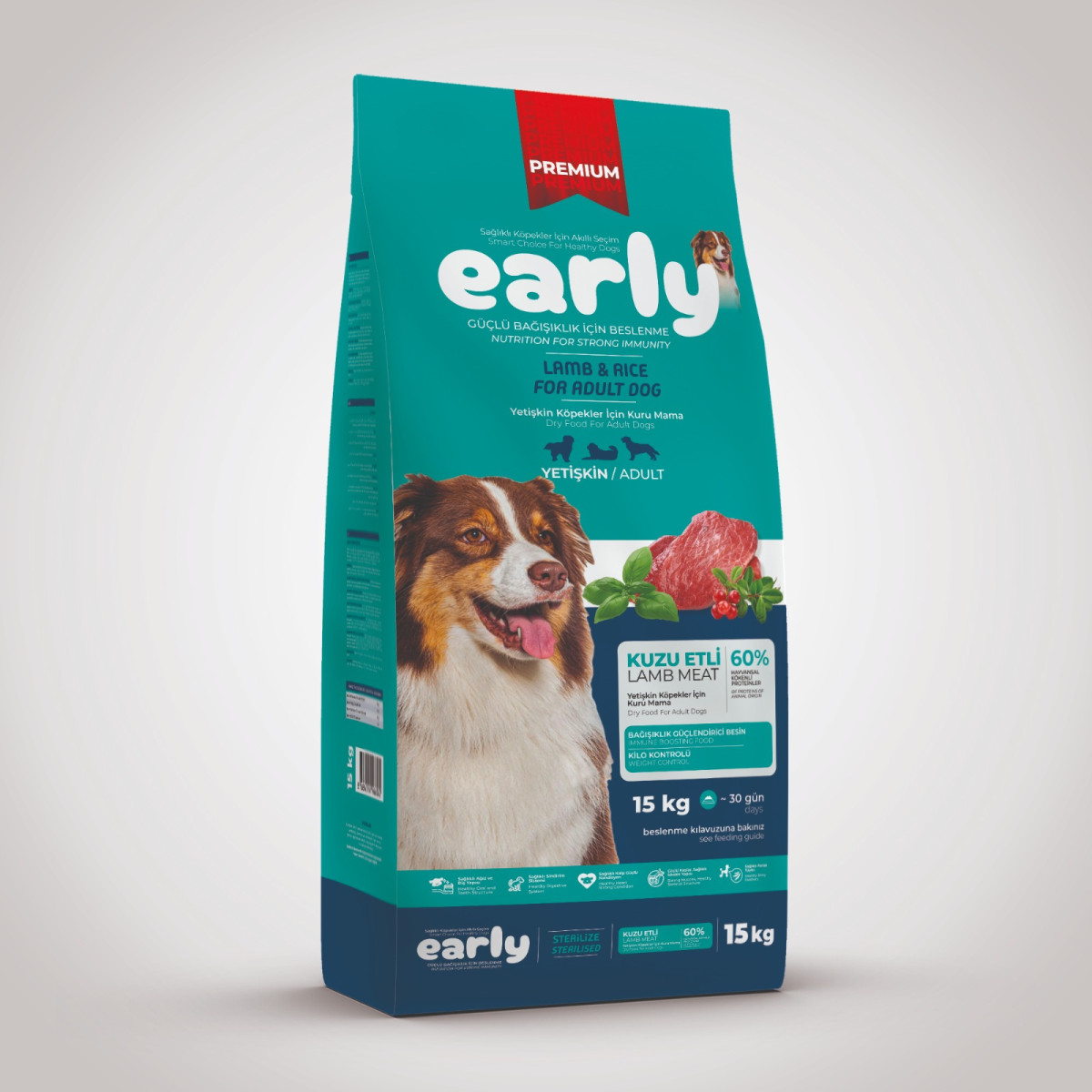 Early Yetişkin Kuzu Etli Köpek Maması 15 Kg Early Yetişkin Kuzu Etli Köpek Maması 15 Kg