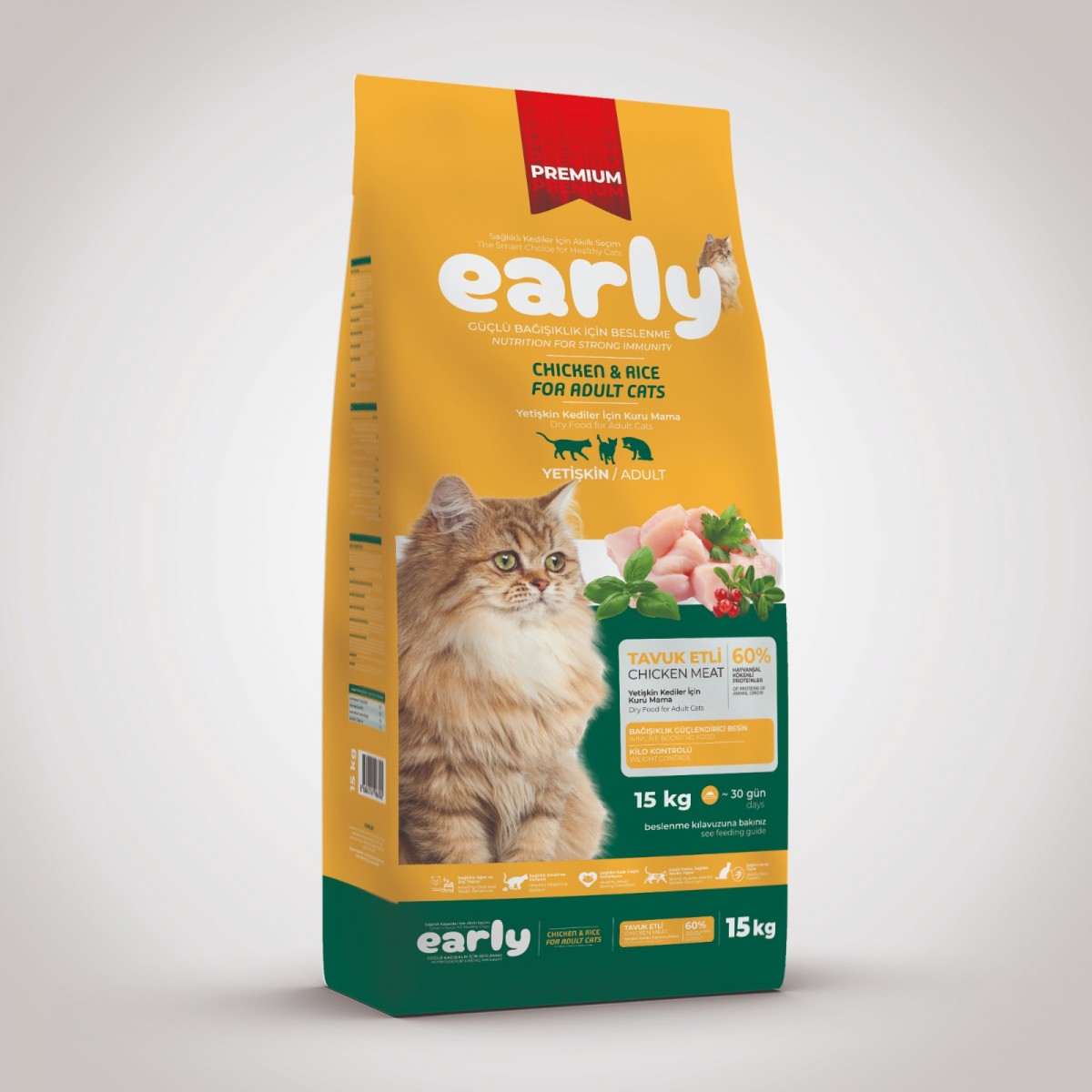 Early Yetişkin Tavuklu Kedi Maması 15 Kg Early Yetişkin Tavuklu Kedi Maması 15 Kg