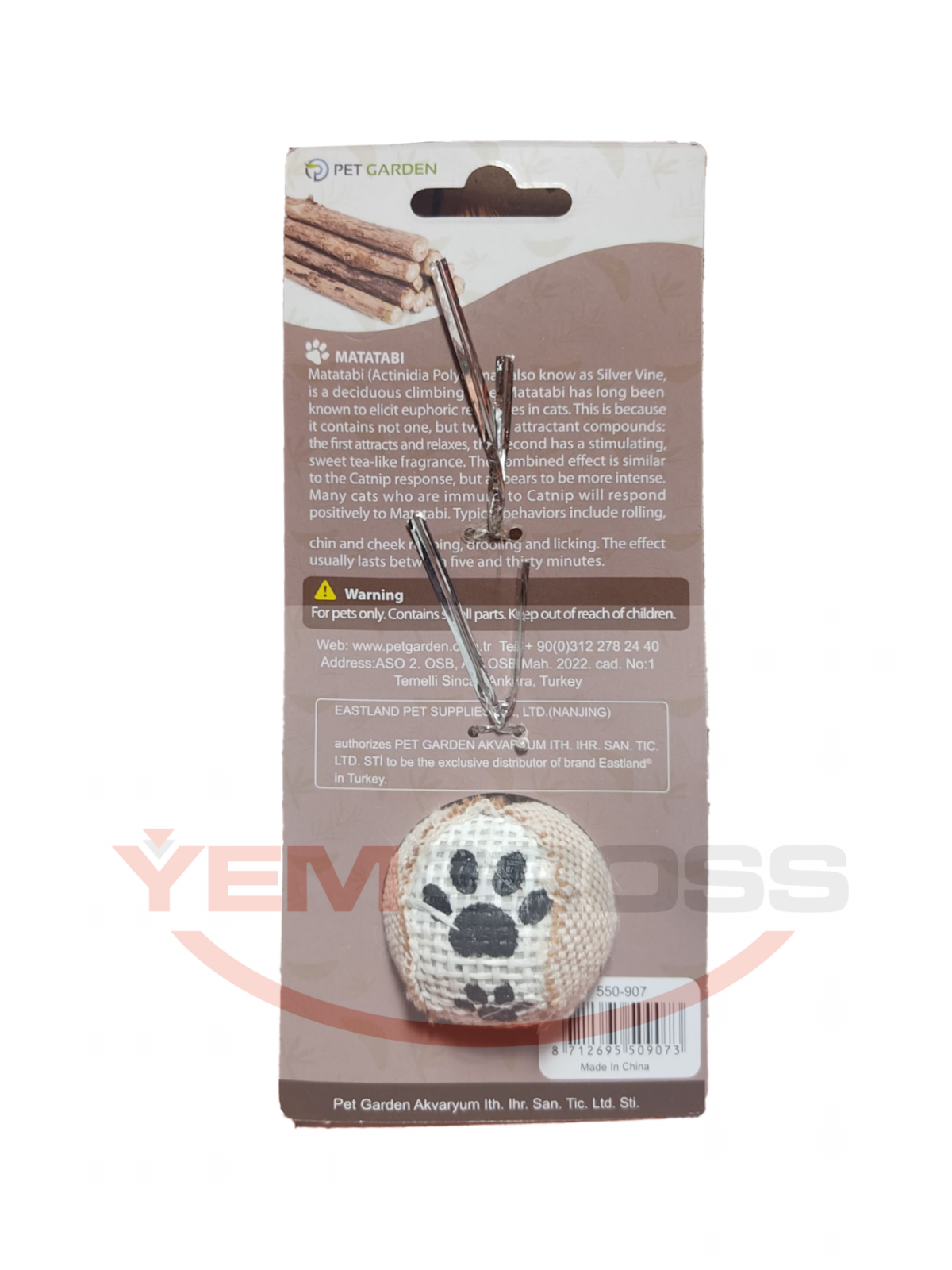 Eastland Matatabi Tüylü Toplu Kedi Oyuncağı 9 Cm Eastland Matatabi Tüylü Toplu Kedi Oyuncağı 9 Cm