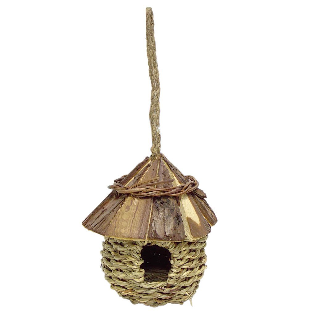 Eastland Tahta Çatılı Hasır Kuş Evi 14x15.5 Cm