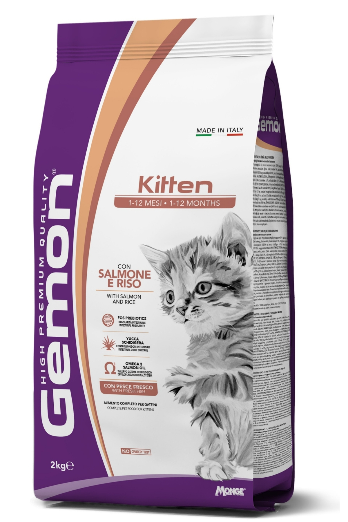 Gemon Kitten Somonlu Pirinçli Yavru Kedi Maması 2 Kg Gemon Kitten Somonlu Pirinçli Yavru Kedi Maması 2 Kg