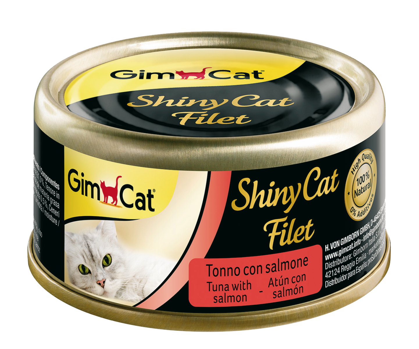 GimCat Shinycat Fileto Kedi Maması - Tuna Balıklı Somonlu 70gr