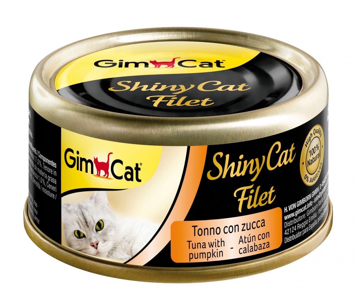 GimCat Shinycat Fileto Kedi Maması -Tuna ve Bal Kabaklı 70gr GimCat Shinycat Fileto Kedi Maması -Tuna ve Bal Kabaklı 70gr