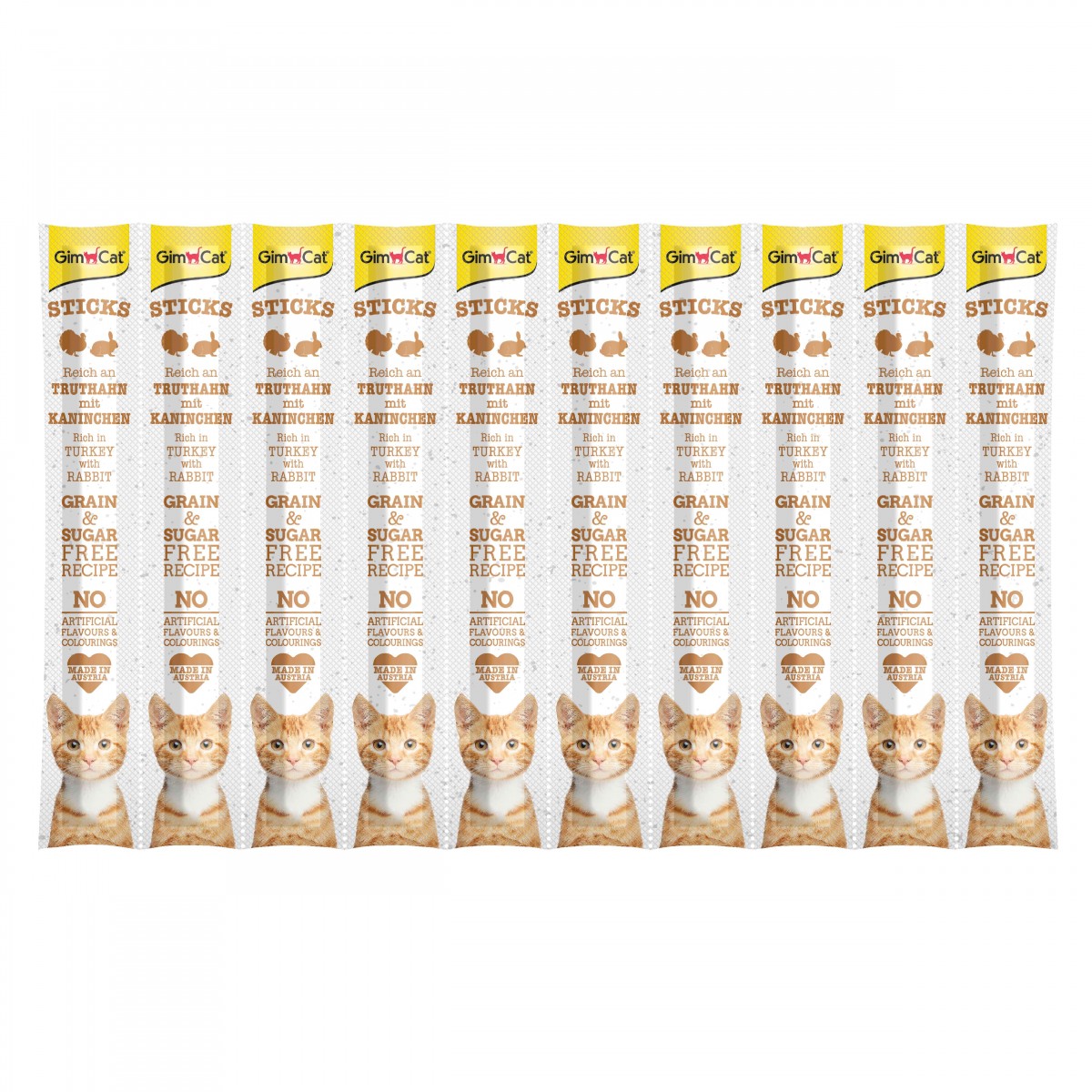 GimCat Sticks Hindi Etli Tavşan etli Ödül Çubukları 50 gr - 10lu