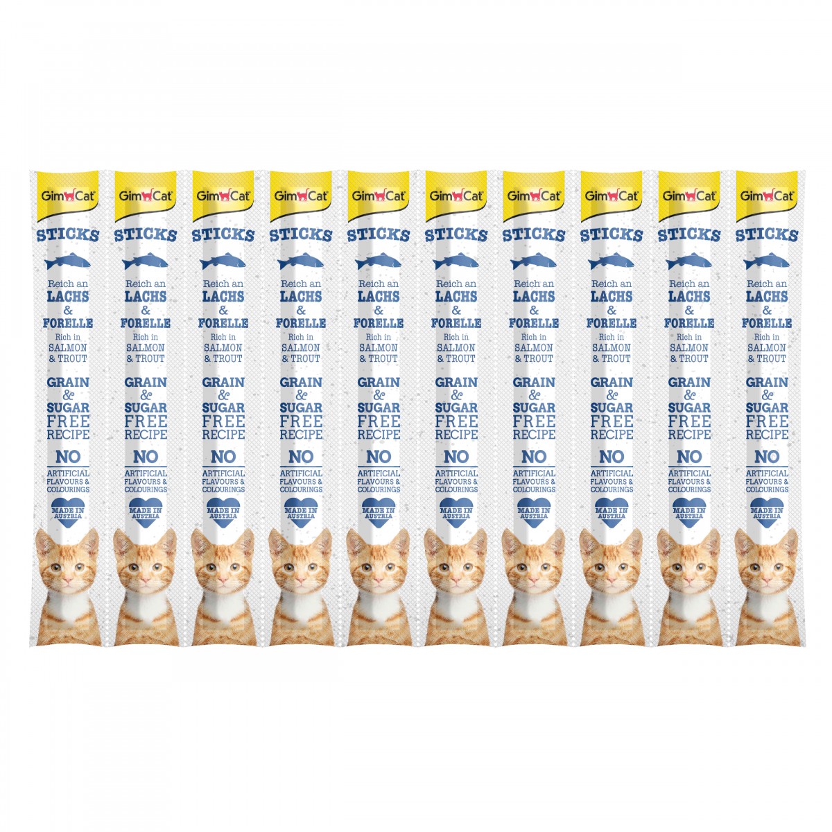 GimCat Sticks Somon & Alabalıklı Ödül Çubukları 50 gr - 10lu