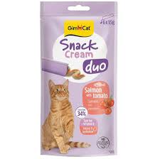 Gimcat Snack Cream Duo Somonlu & Domatesli Kedi Ödülü 6x15gr