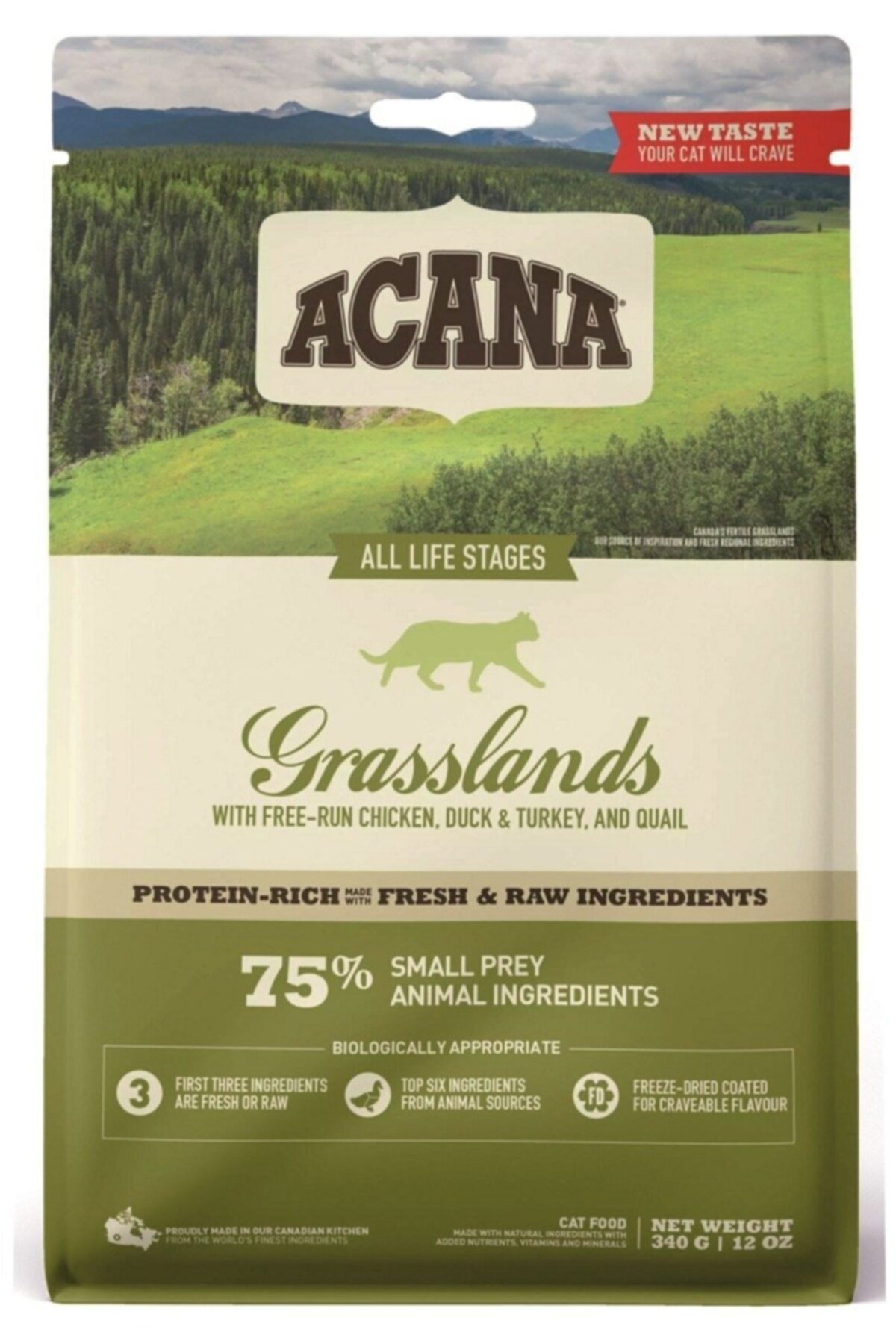 ACANA Grasslands Kedi Maması 1,8kg - Tüm ırk ve yaşam evreleri için