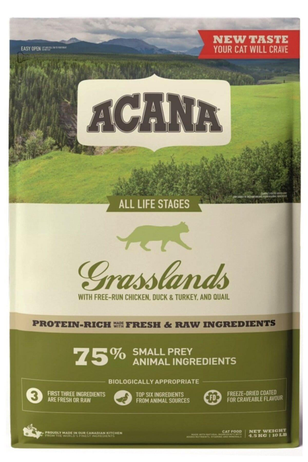 ACANA Grasslands Kedi Maması 4,5kg - Tüm ırk ve yaşam evreleri için
