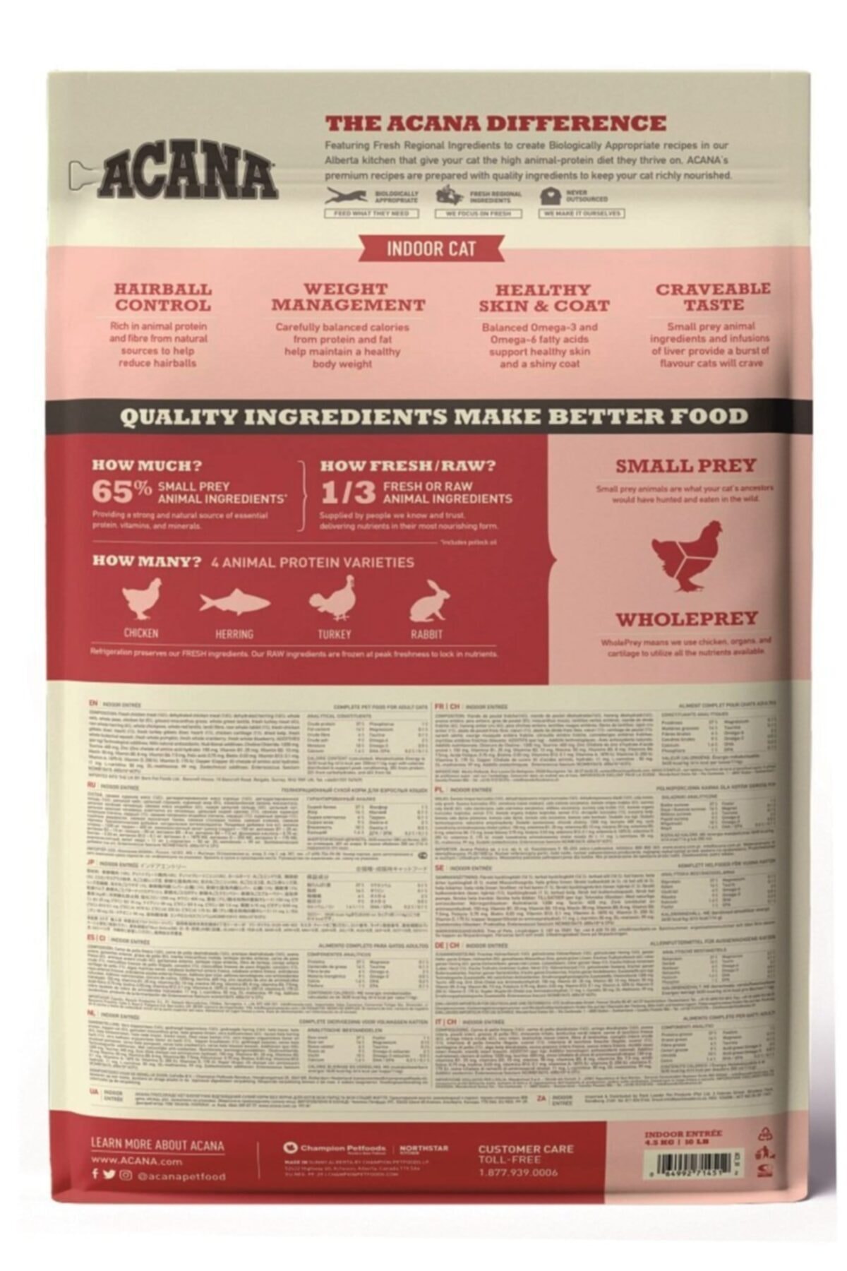ACANA Indoor Entree Sterilised Yetişkin Kedi Maması 4,5kg