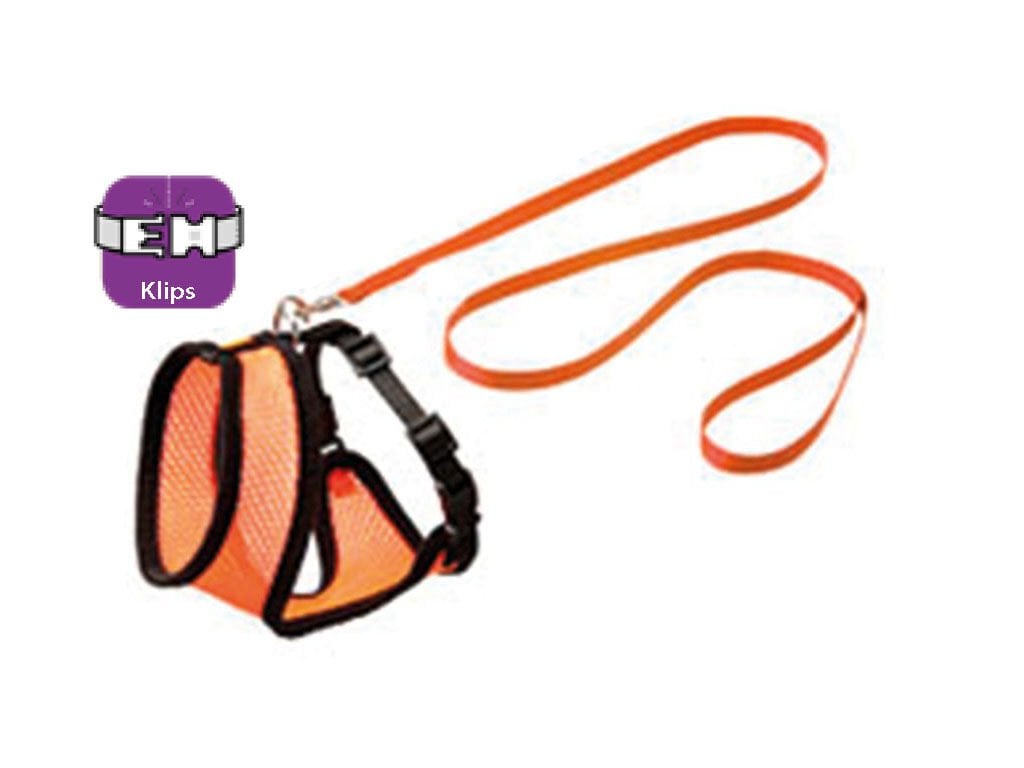 Karlıe Kedi Göğüs Tasması 38cm Turuncu/siyah