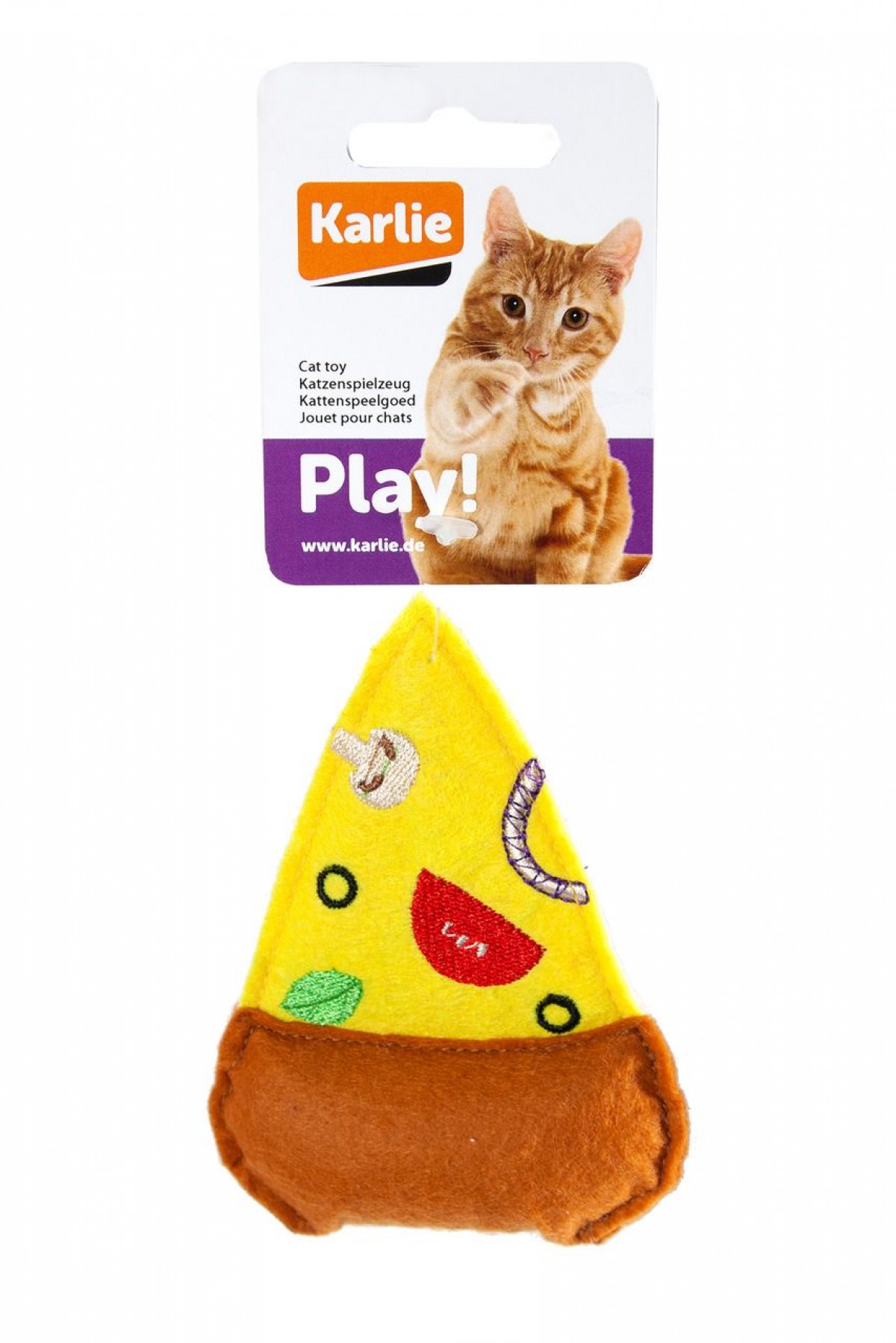 Karlie Peluş Kedi Oyuncağı Pizza 10,5 Cm Sarı Karlie Peluş Kedi Oyuncağı Pizza 10,5 Cm Sarı
