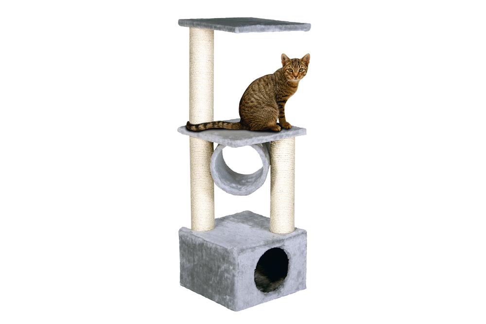 Karlıe Tırmalama Ağacı Bej Kedi Evi (35x35x103)