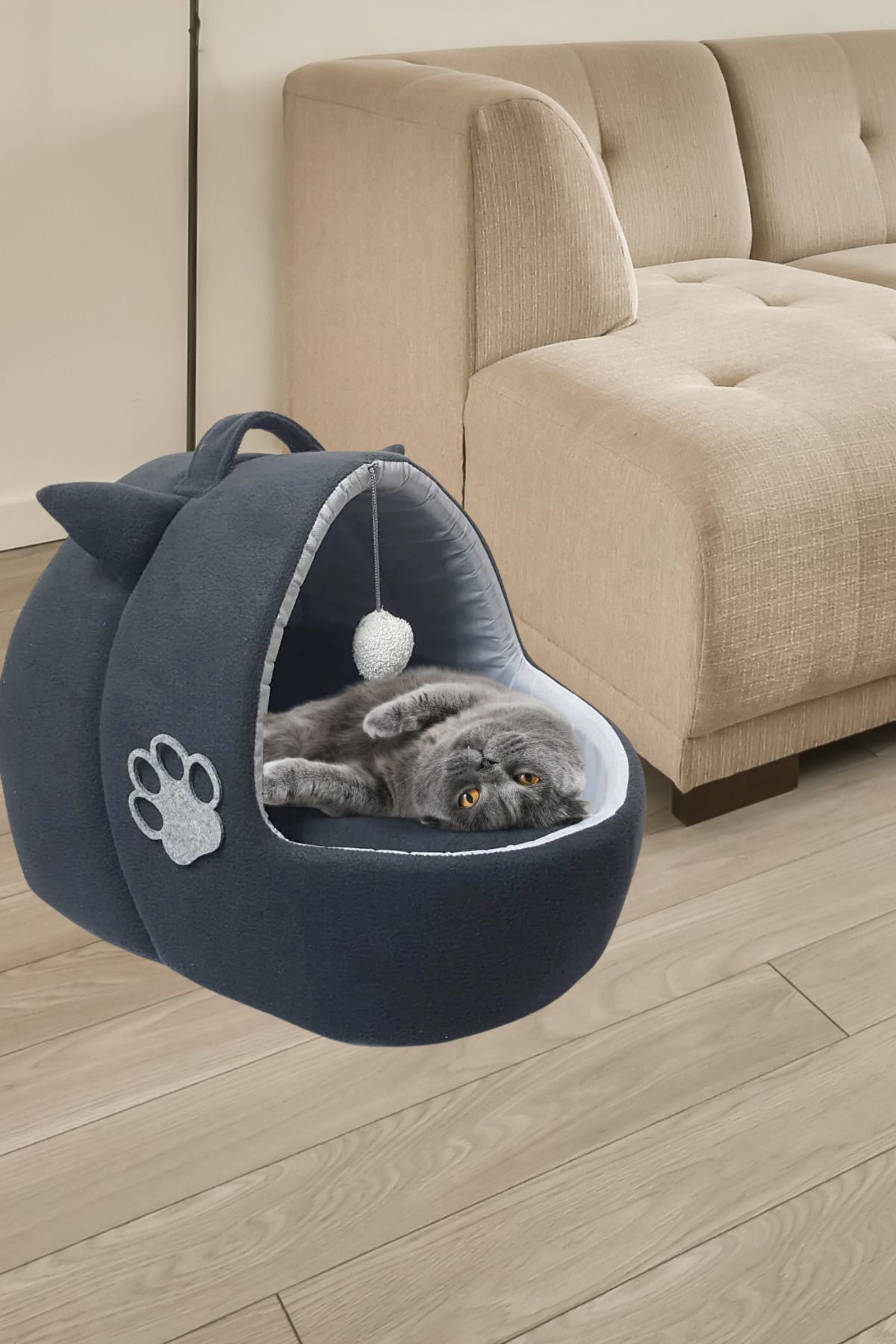 Kedi Köpek Yatağı Yuvası Yıkanabilir Kulaklı Neroplrklk2024101 Kedi Köpek Yatağı Yuvası Yıkanabilir Kulaklı Neroplrklk2024101