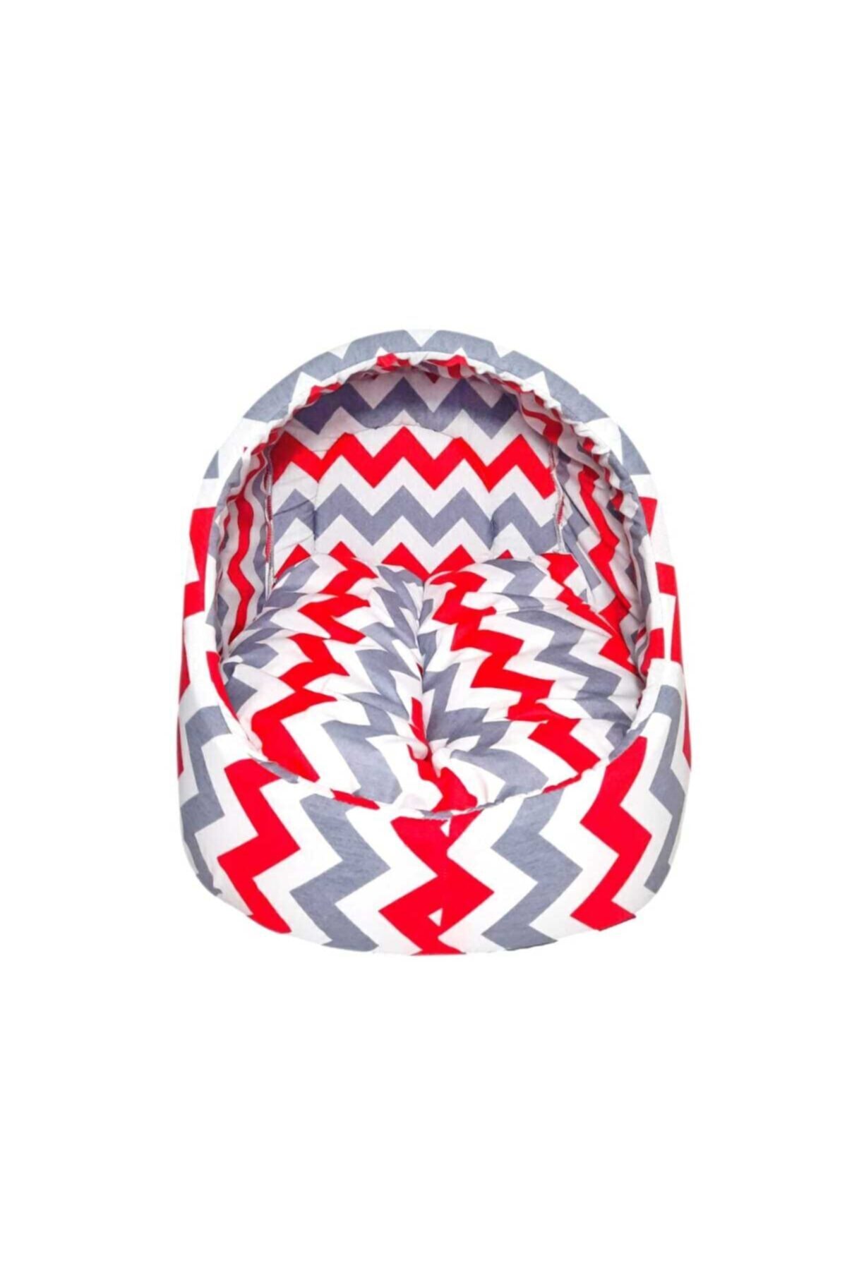 Kırmızı Zigzag Mağara Kedi Evi Yuvası