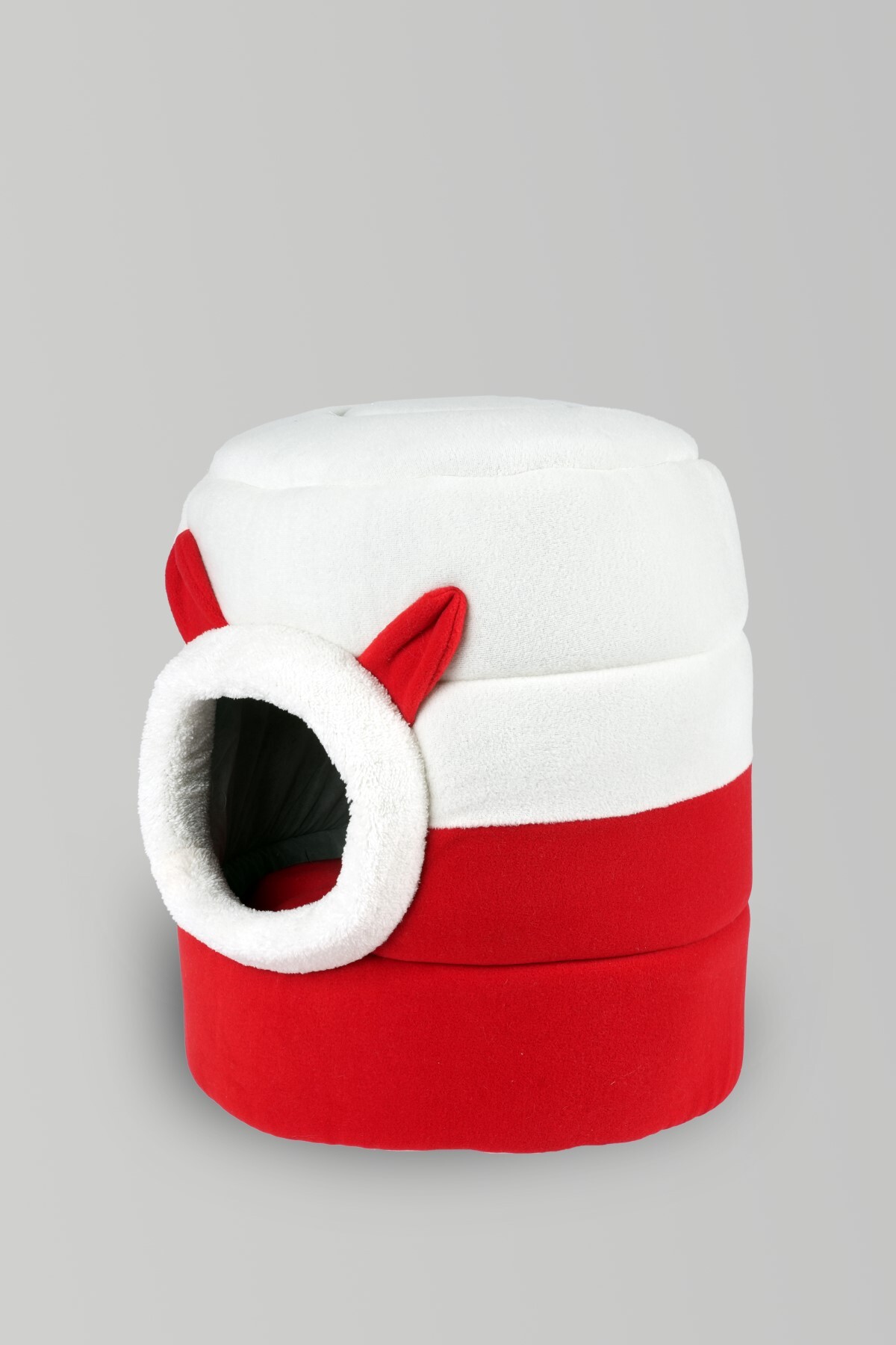 Kırmızı-beyaz Kutu Kedi Yatağı Yuvası Yıkanabilir 40x40 Cm Kırmızı-beyaz Kutu Kedi Yatağı Yuvası Yıkanabilir 40x40 Cm