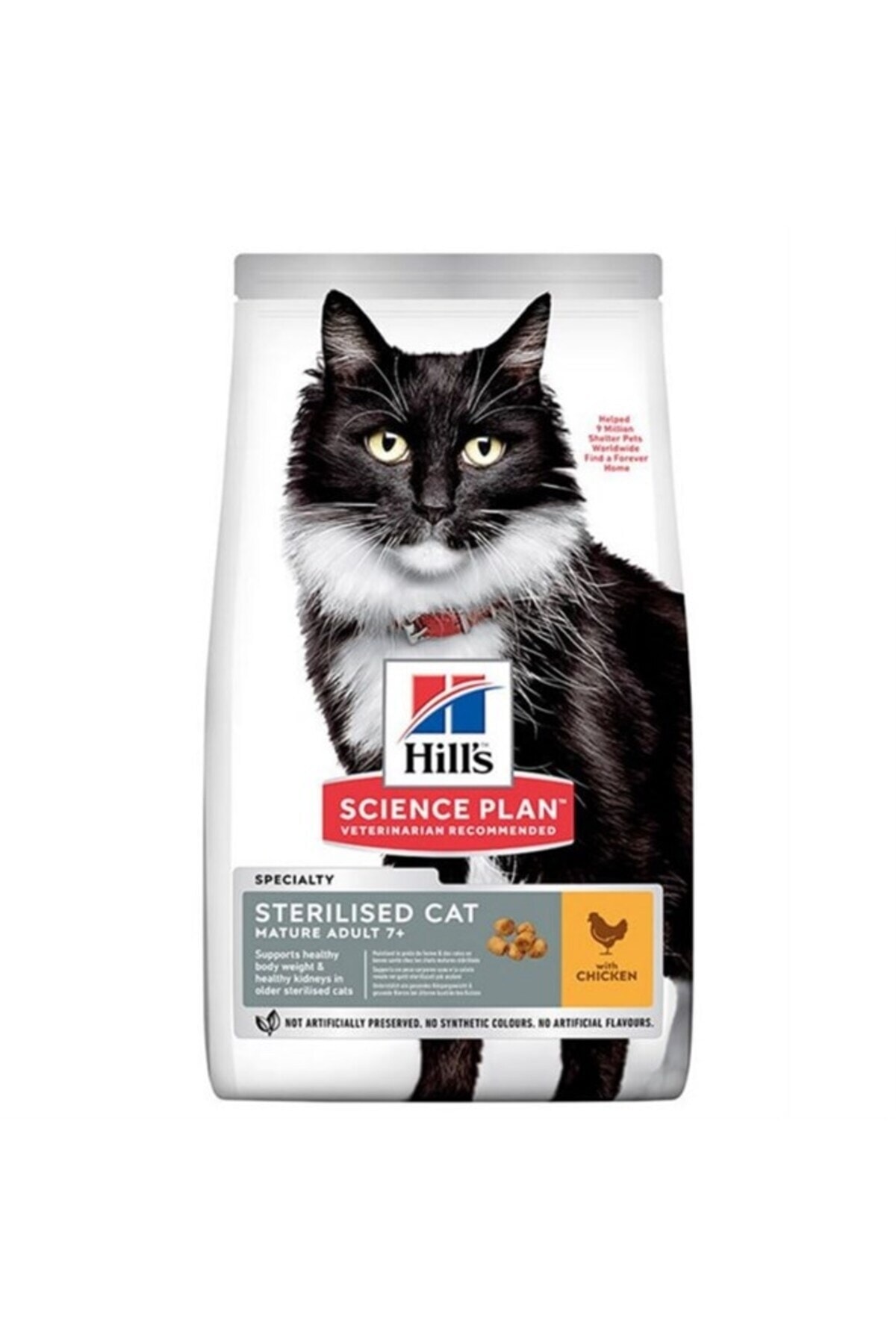 Hill's SP Tavuklu Kısırlaştırılmış +7 Yaşlı Kedi Maması 1.5KG