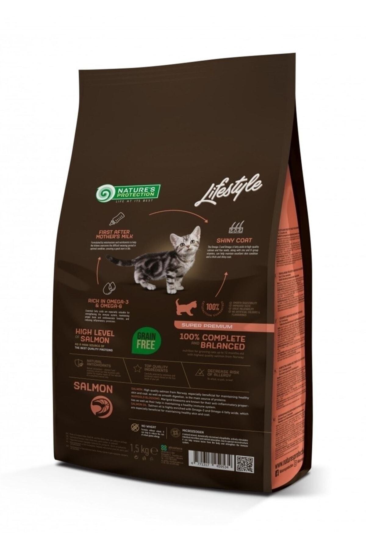 Natures Protection Lifestyle Tahılsız Somonlu Yavru Kedi Maması 1.5 Kg