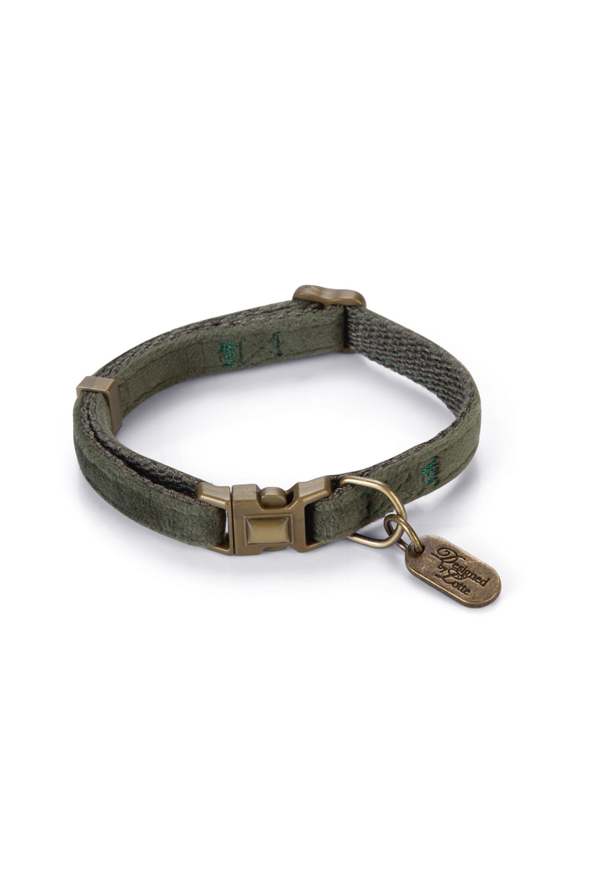 Beeztees DBL Kedi Boyun Tasması, Velur, Yeşil, 20-30cm
