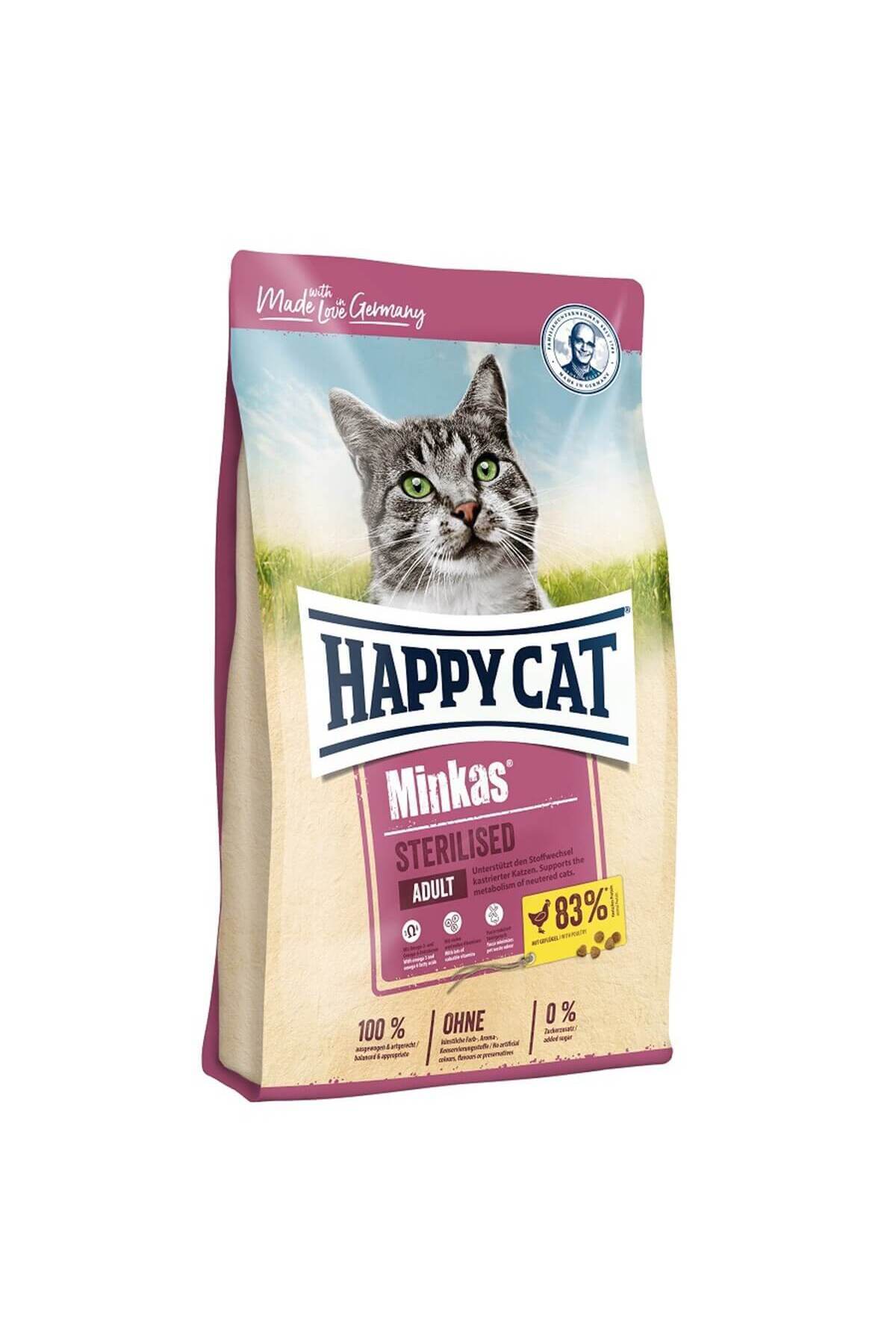 Happy Cat Minkas Sterilised Geflügel 10 Kg