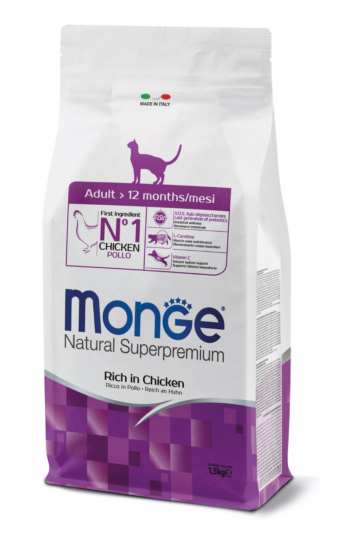 Monge Adult Tavuklu Yetişkin Kedi Maması 1,5 Kg Monge Adult Tavuklu Yetişkin Kedi Maması 1,5 Kg