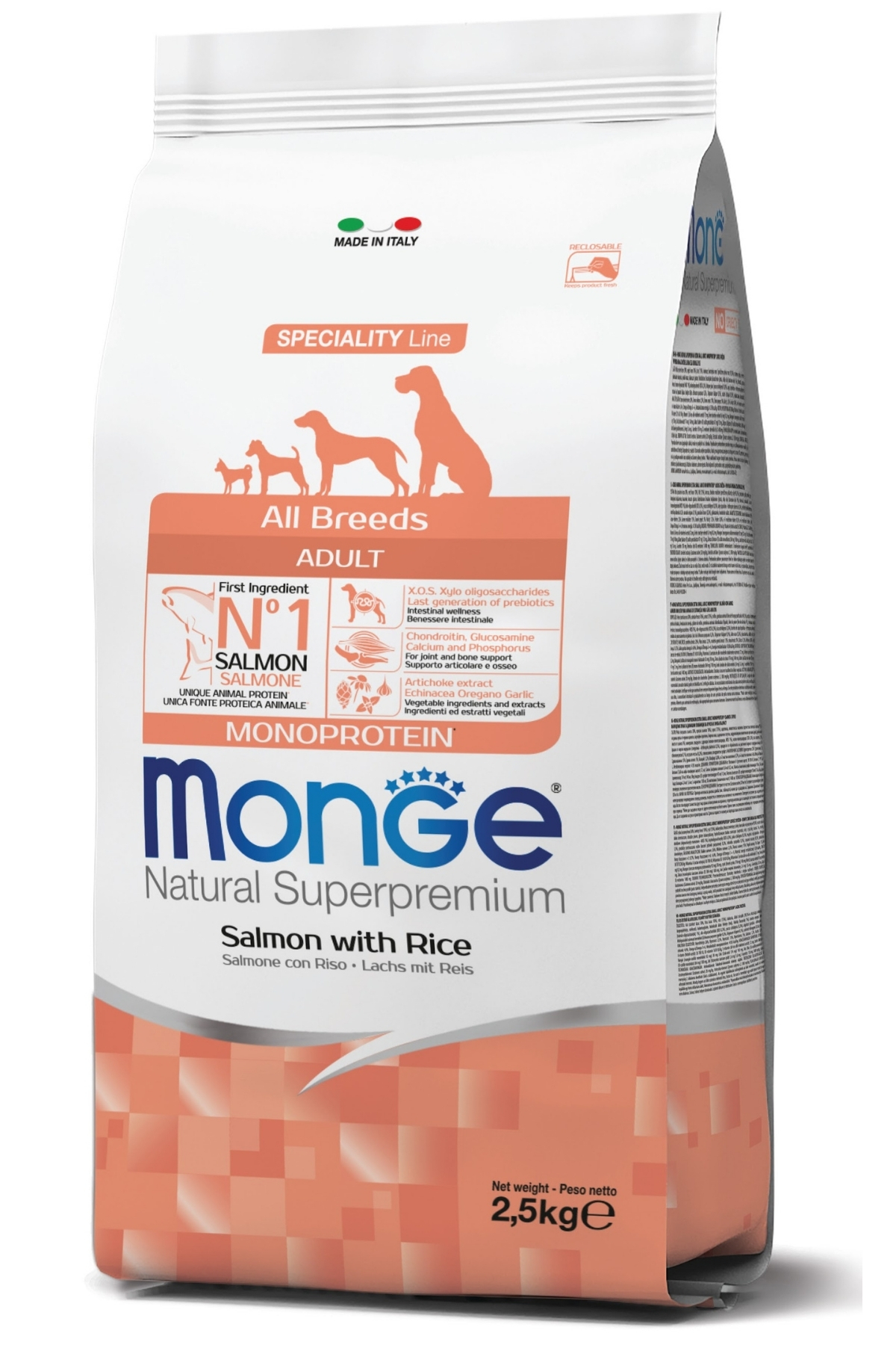 Monge Adult Tek Proteinli Somonlu Pirinçli Yetişkin Köpek Maması 2,5 Kg Monge Adult Tek Proteinli Somonlu Pirinçli Yetişkin Köpek Maması 2,5 Kg