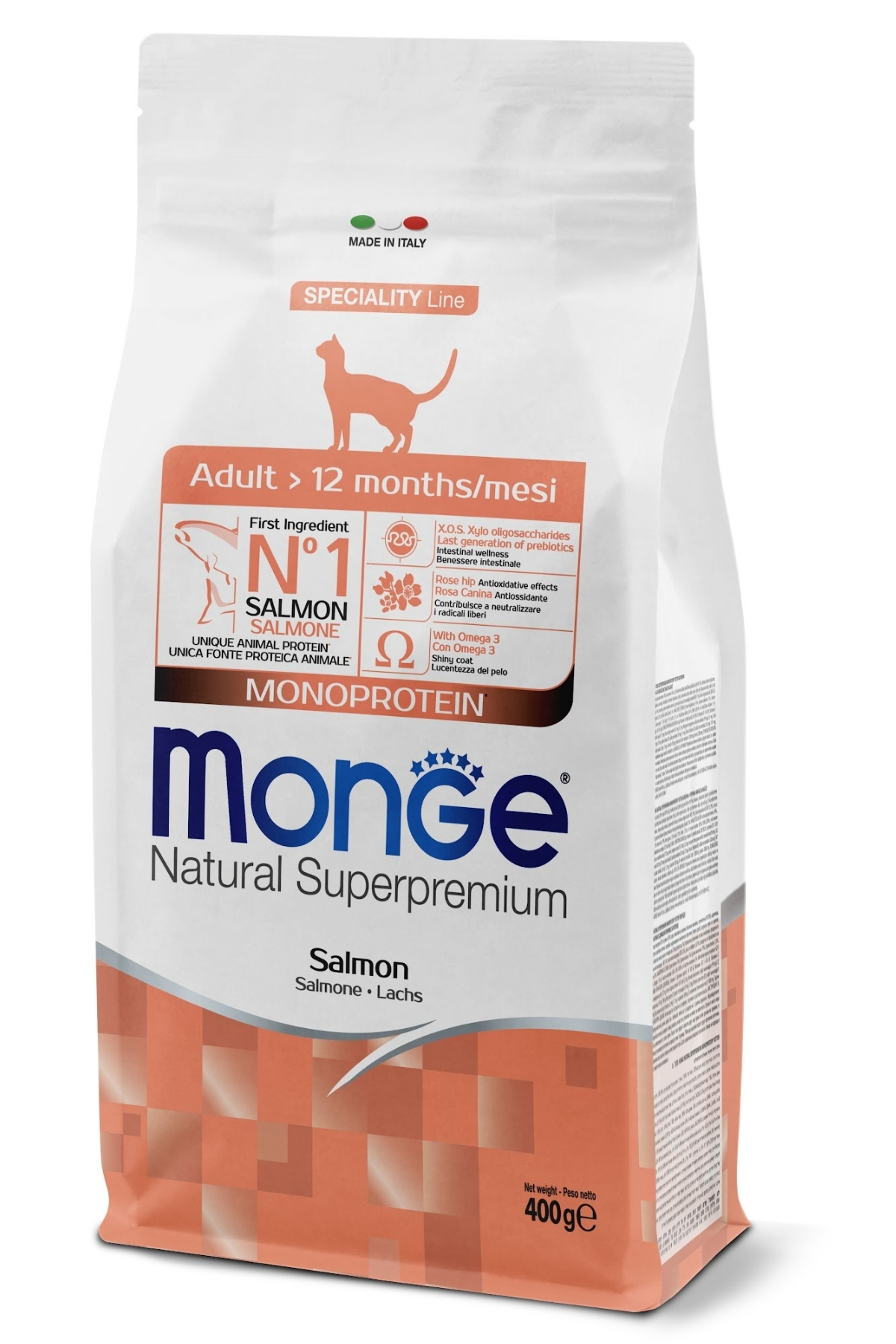Monge Adult Tek Proteinli Somonlu Yetişkin Kedi Maması 400 Gr Monge Adult Tek Proteinli Somonlu Yetişkin Kedi Maması 400 Gr