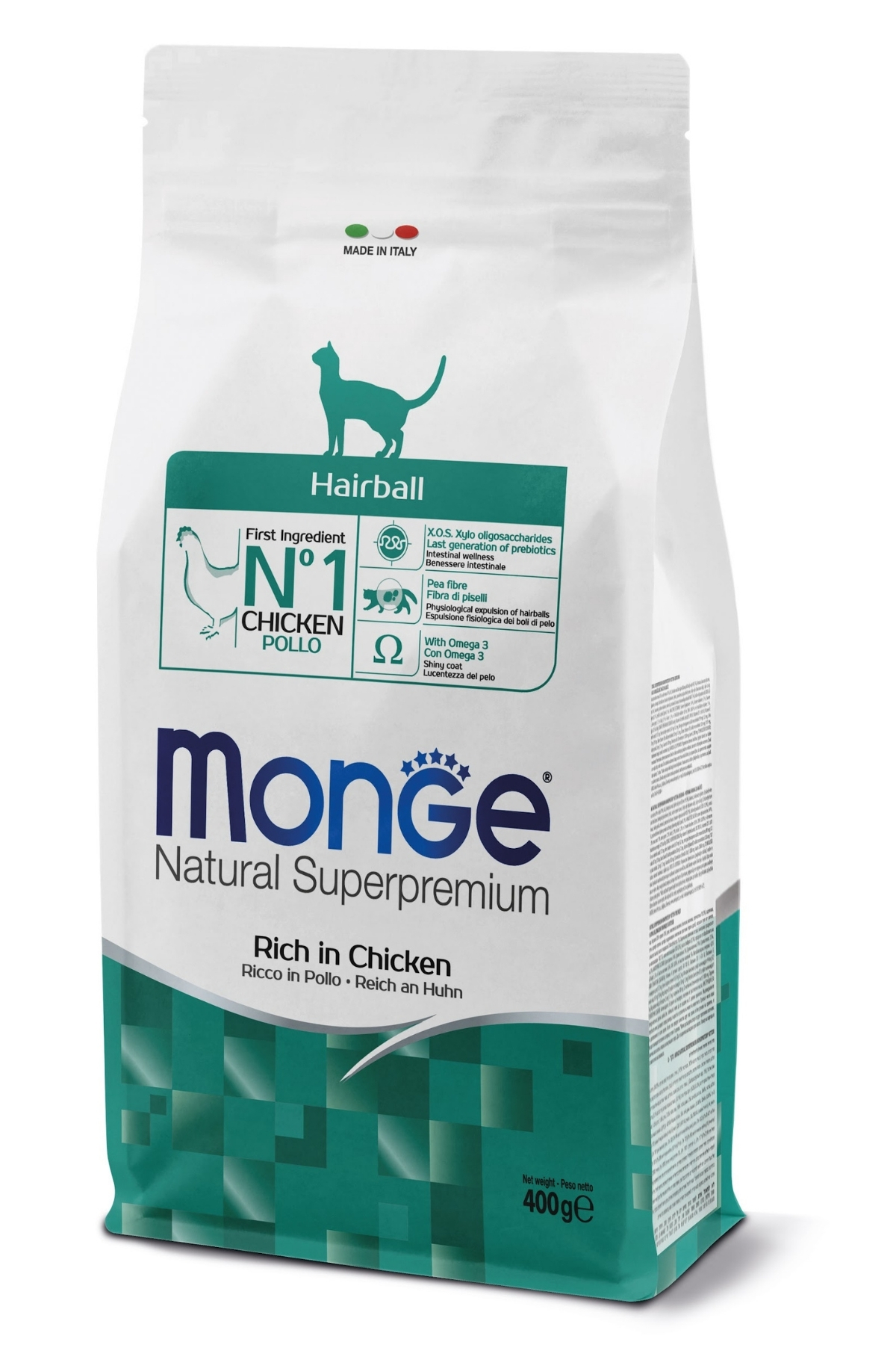 Monge Hairball Tavuklu Tüy Yumağı Önleyici Yetişkin Kedi Maması 400 Gr Monge Hairball Tavuklu Tüy Yumağı Önleyici Yetişkin Kedi Maması 400 Gr