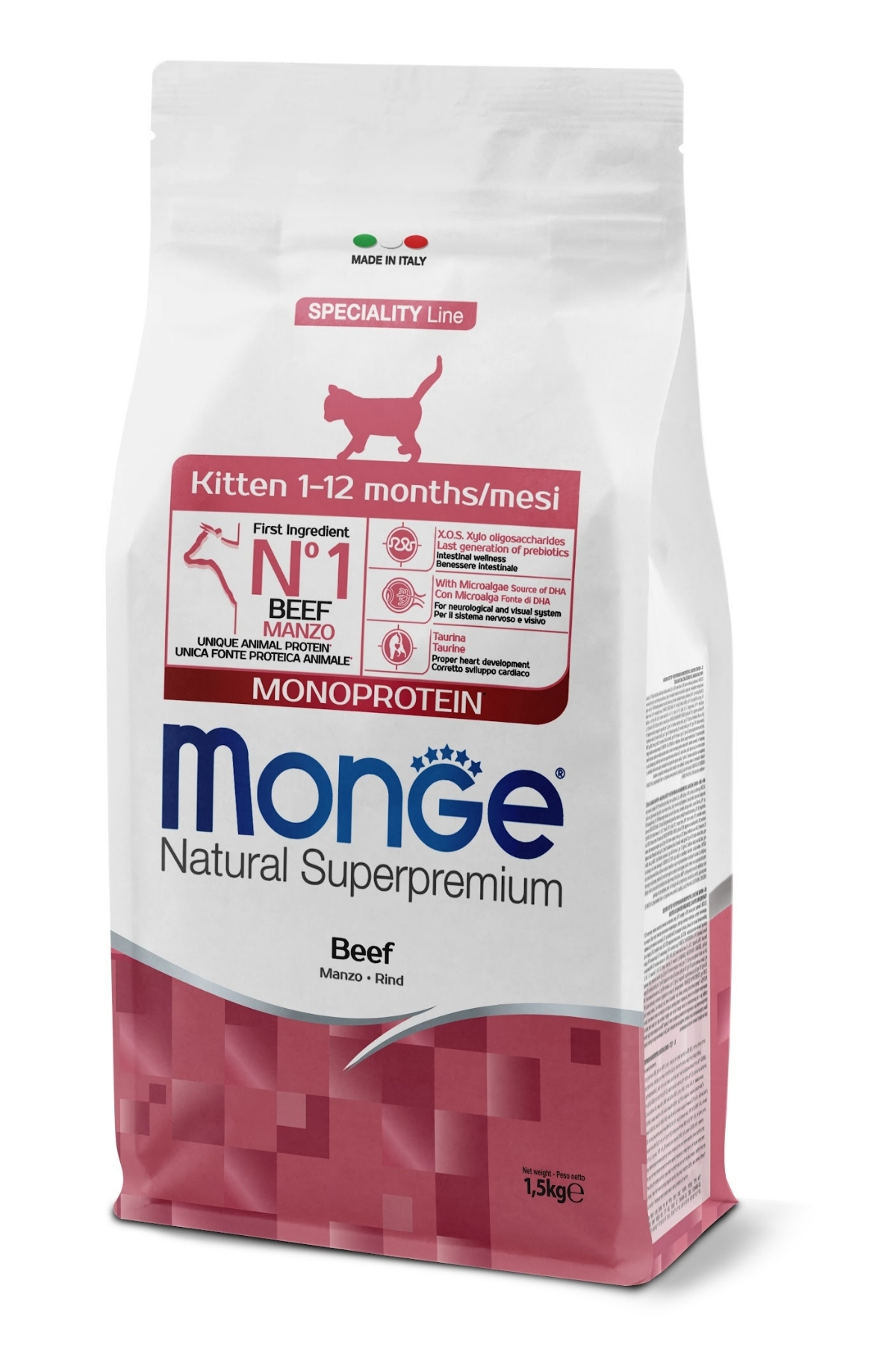 Monge Kitten Tek Proteinli Sığır Etli Yavru Kedi Maması 1,5 Kg Monge Kitten Tek Proteinli Sığır Etli Yavru Kedi Maması 1,5 Kg
