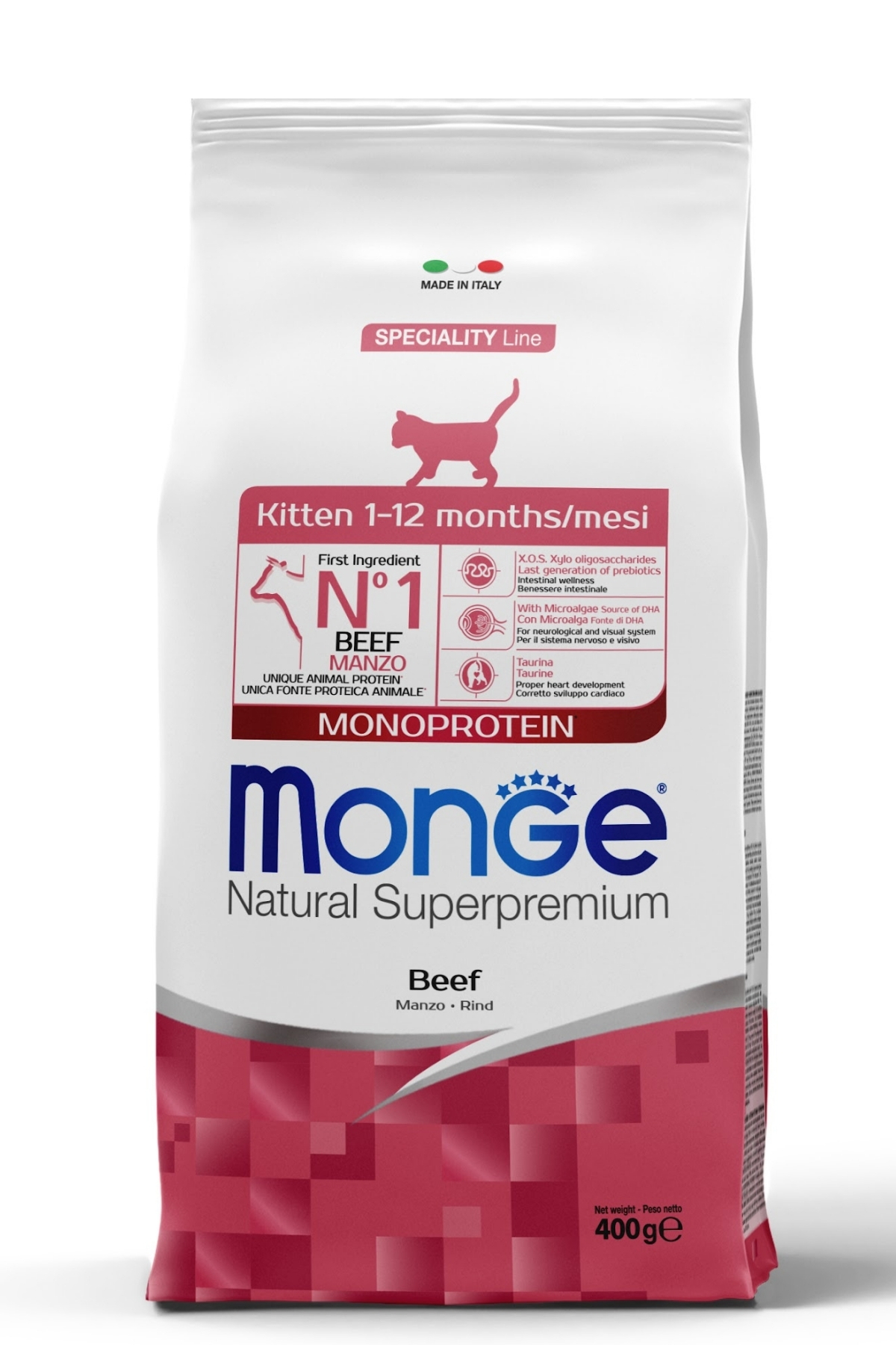 Monge Kitten Tek Proteinli Sığır Etli Yavru Kedi Maması 400 Gr Monge Kitten Tek Proteinli Sığır Etli Yavru Kedi Maması 400 Gr