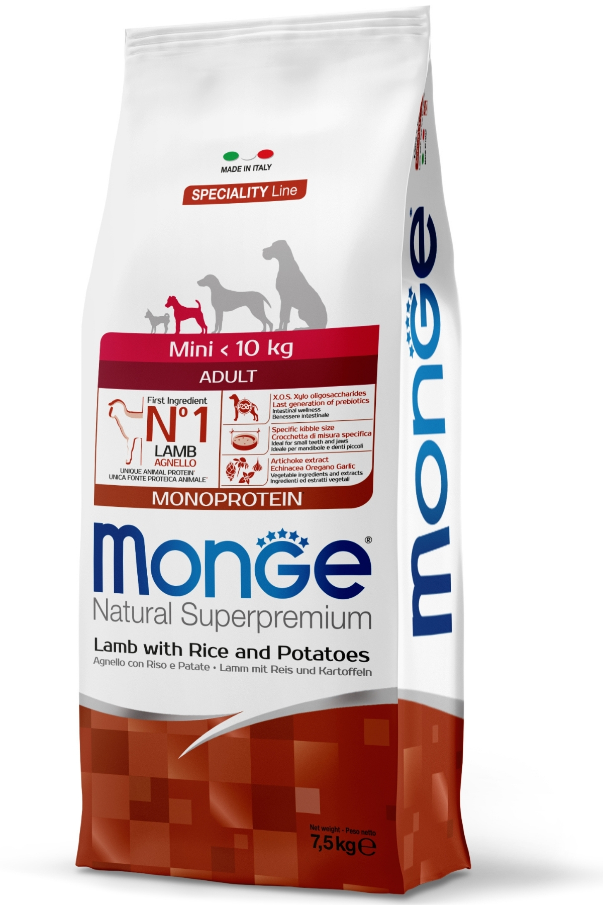 Monge Mini Adult Tek Proteinli Kuzulu Pirinçli Patatesli Yetişkin Köpek Maması 7,5 Kg Monge Mini Adult Tek Proteinli Kuzulu Pirinçli Patatesli Yetişkin Köpek Maması 7,5 Kg