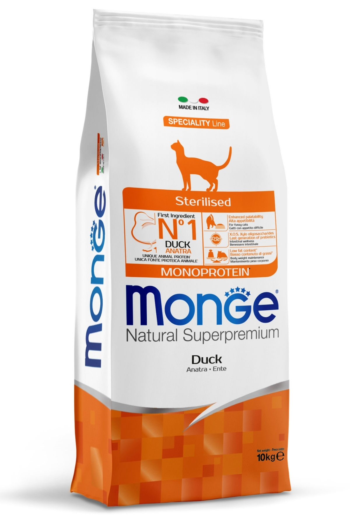 Monge Sterilised Tek Proteinli Ördekli Kısırlaştırılmış Kedi Maması 10 Kg Monge Sterilised Tek Proteinli Ördekli Kısırlaştırılmış Kedi Maması 10 Kg