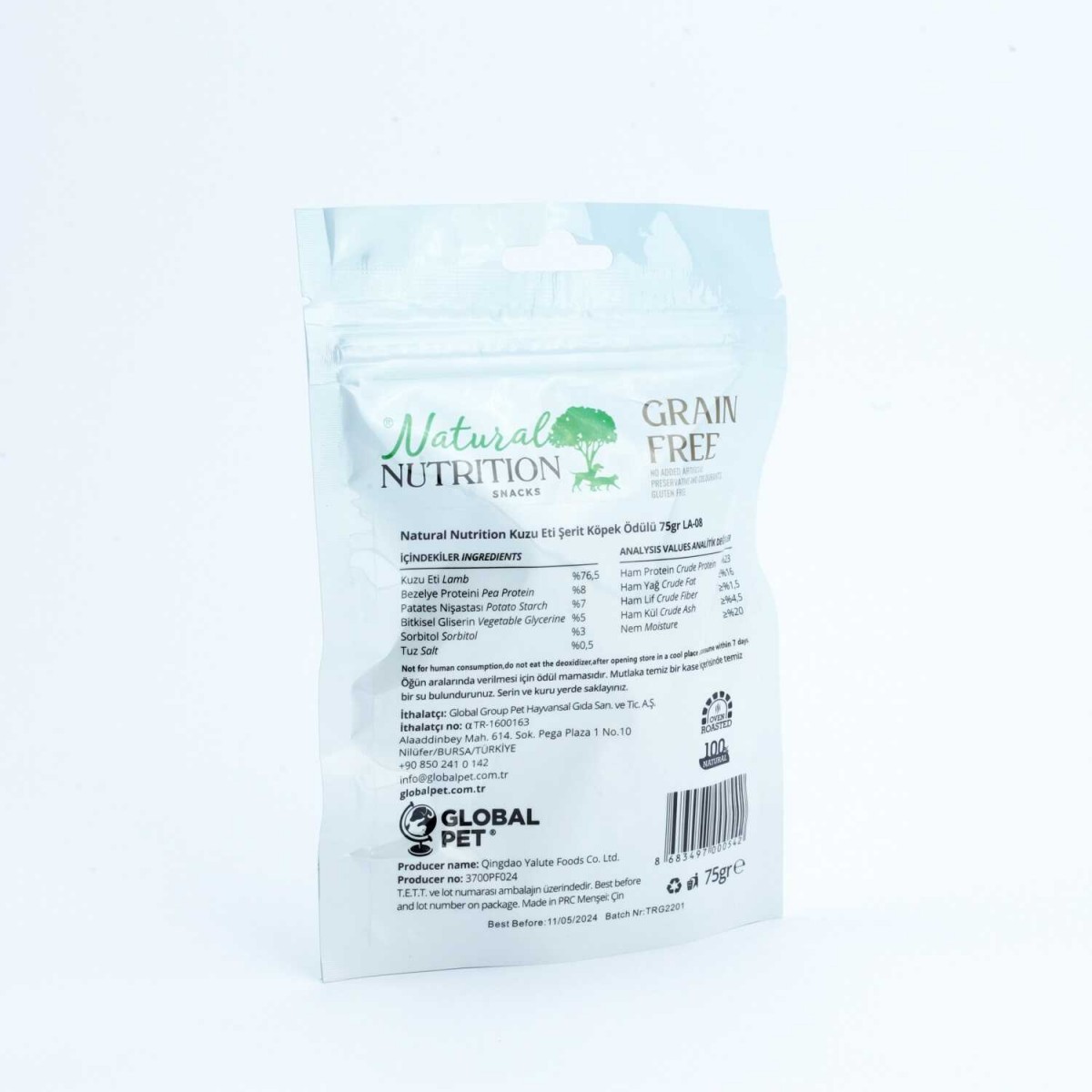 Natural Nutrition Snacks Kuzu Eti Şerit Köpek Ödülü 75 Gr
