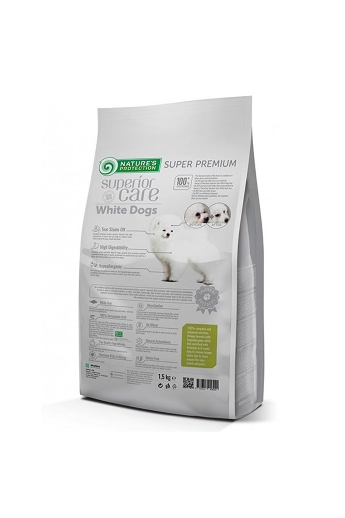 Natures P. White Dog Alabalıklı ve Karidesli Tahılsız Junior Yavru Köpek Maması 1,5 Kg