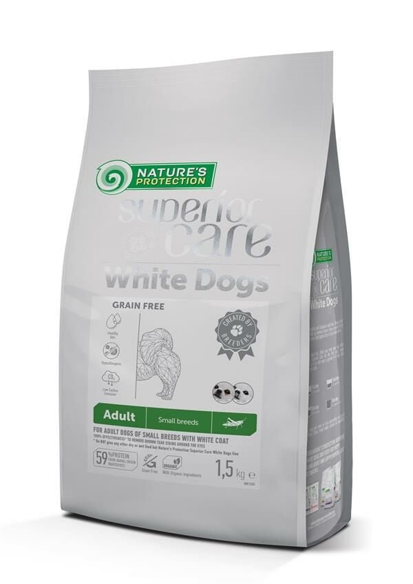 Natures Protection Superior Care White Coat Küçük Irk Böcekli Beyaz Köpek Maması 1.5 Kg