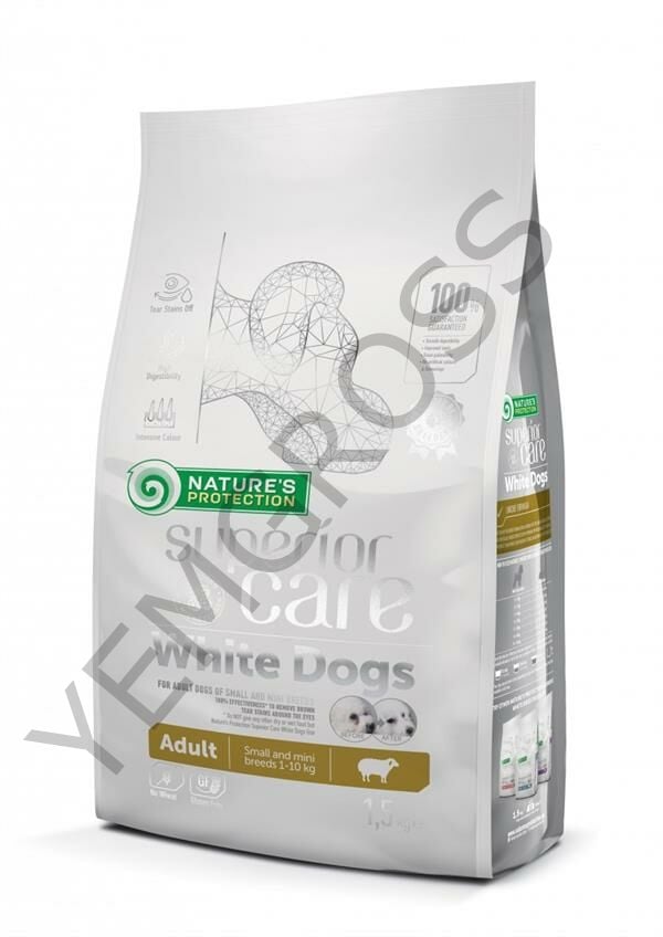 Natures Protection Superior Care White Dogs Glutensiz Kuzu Etli Yetişkin Köpek Maması 4kg