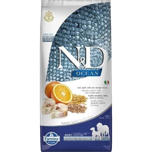 Nd Ocean M.Balığı Adult Med&Maxi Az Tahıllı Köpek Maması - 12 Kg