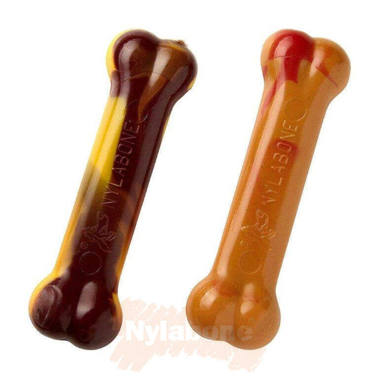 Nylabone Cheeseburger ve Elma Aromalı Köpek Çiğneme Kemiği   S