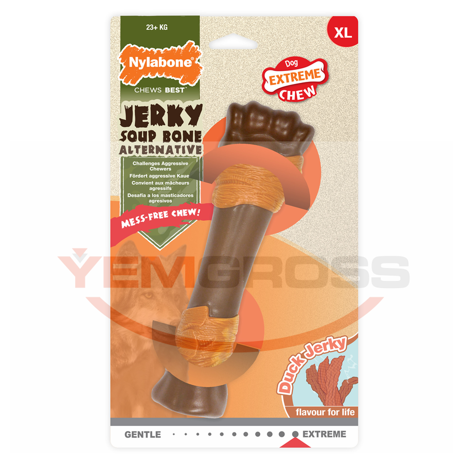 Nylabone Ördek Aromalı Köpek Çiğneme Kemiği XL