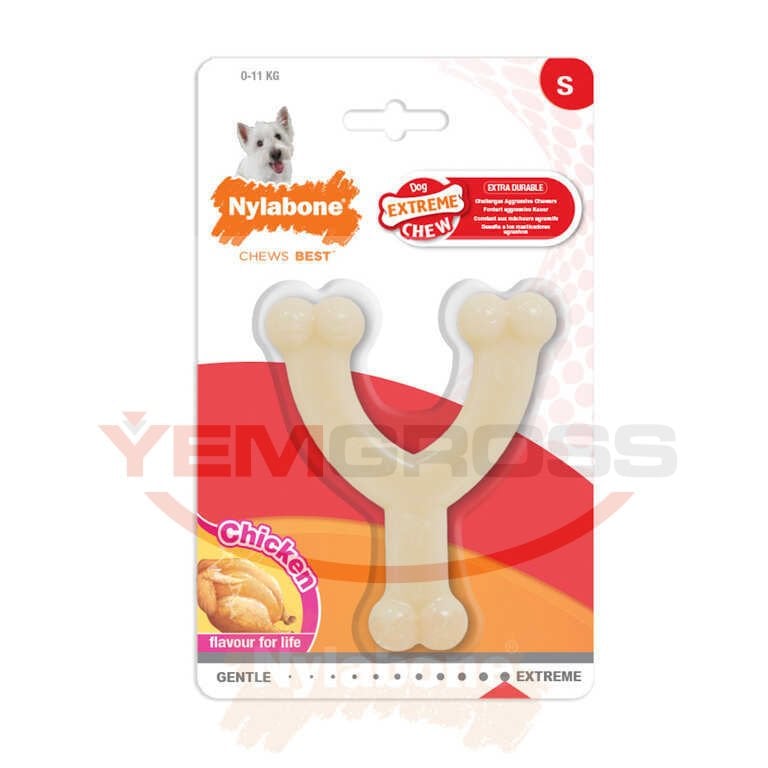Nylabone Tavuk Aromalı Köpek Çiğneme Kemiği S