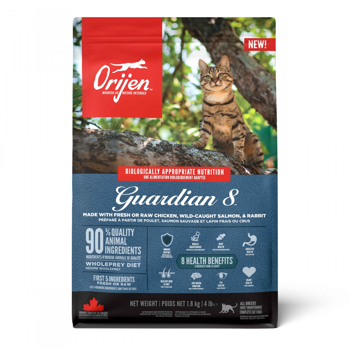 ORIJEN Guardian8 1,8 Kg - Yetişkin Kediler için Kedi Maması