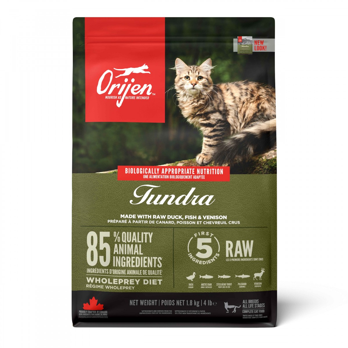 ORIJEN Tundra Kedi Maması 1,8kg - Tüm ırk ve yaşam evreleri için
