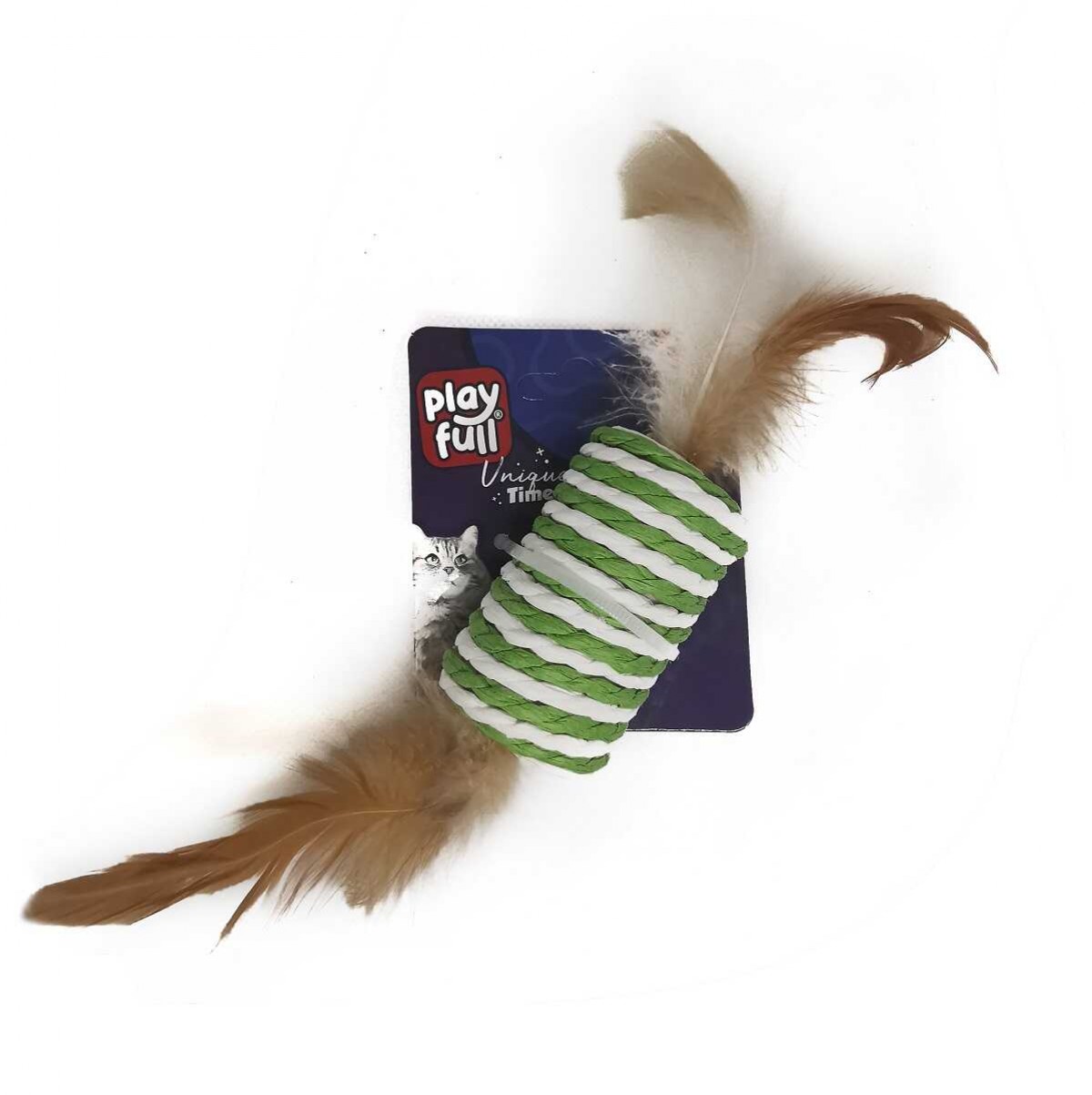 PF-4054 Playfull Hasır Tüylü Top Kedi Oyuncağı 4 Cm