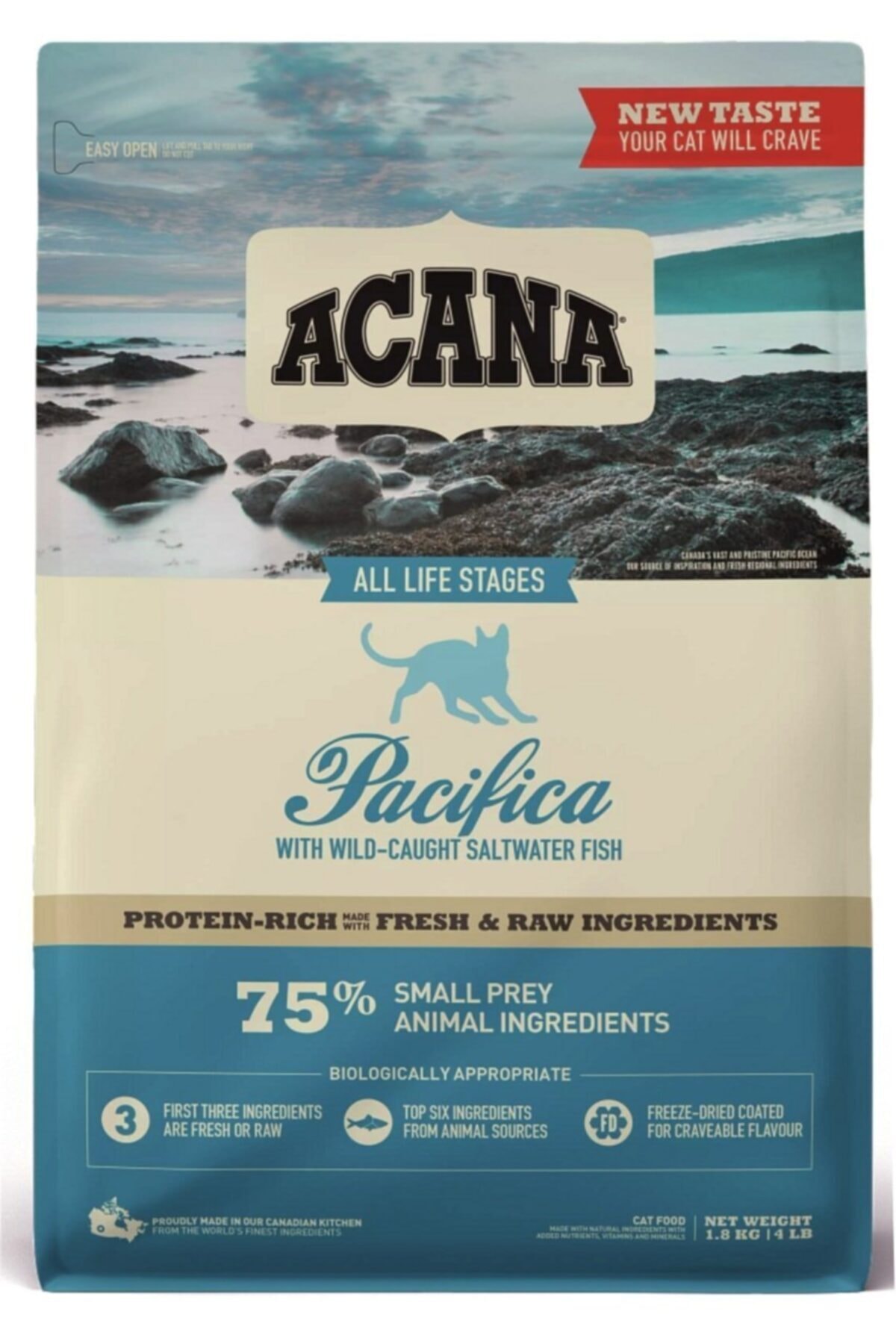 ACANA Pacifica Kedi Maması 1,8kg - Tüm ırk ve yaşam evreleri için