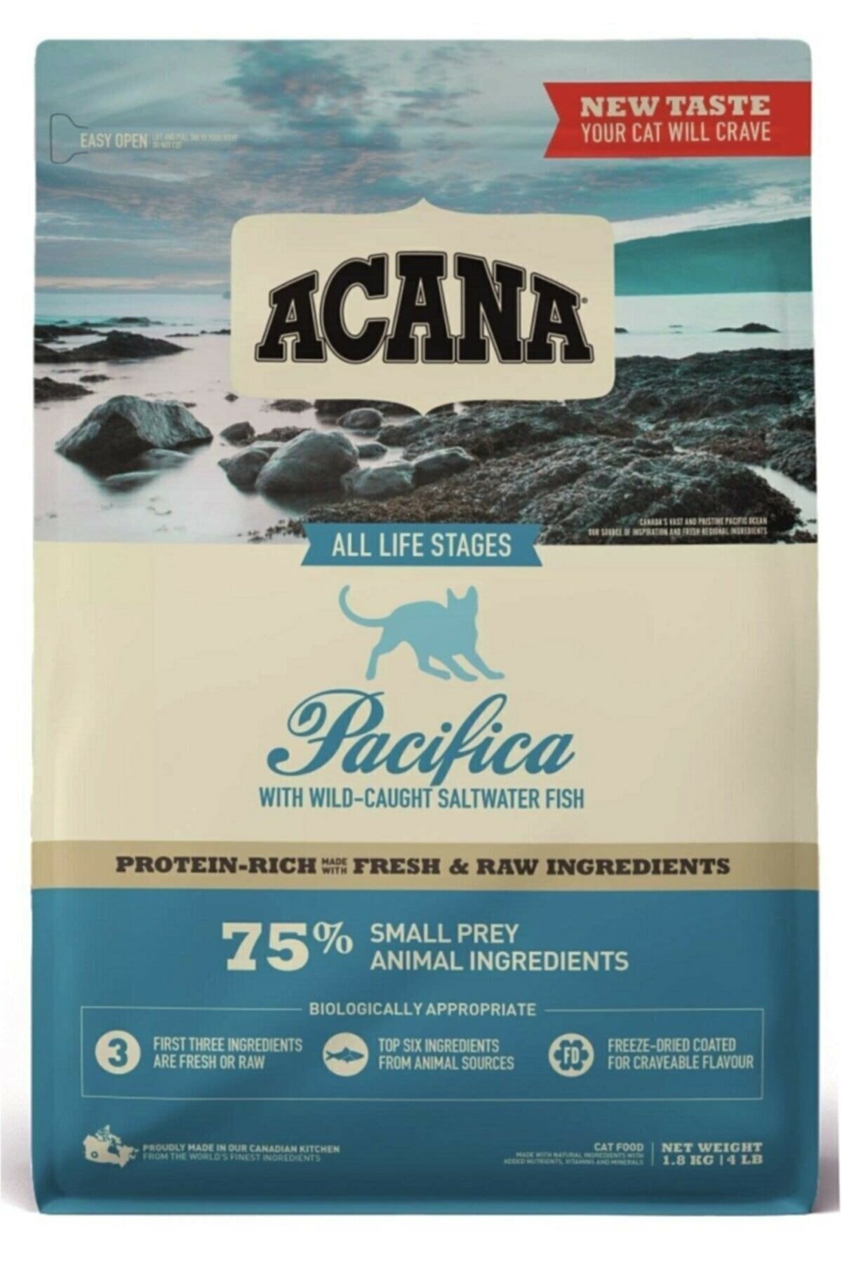 ACANA Pacifica Kedi Maması 4,5kg - Tüm ırk ve yaşam evreleri için