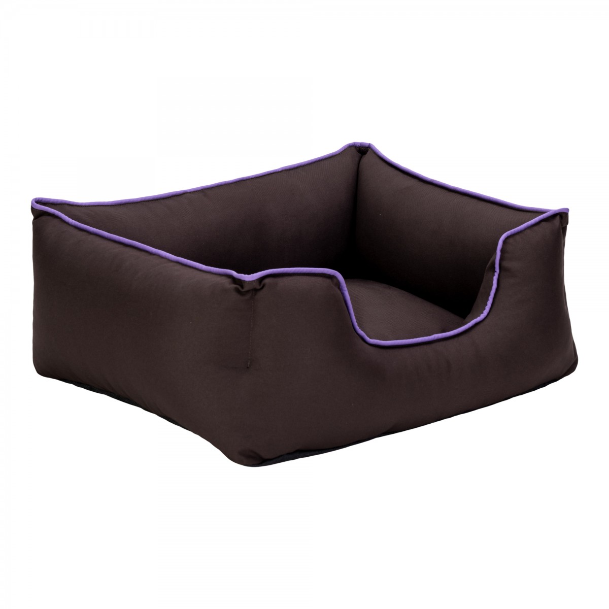 Pet Comfort Alpha  Kedi ve Köpek Yatağı Kahverengi w Mor Biye S 60x50cm